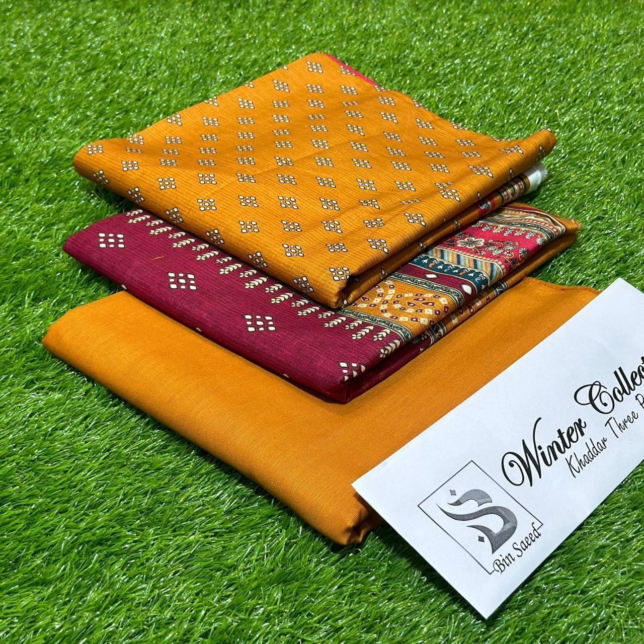 Bin Saeed Khaddar 3Piece