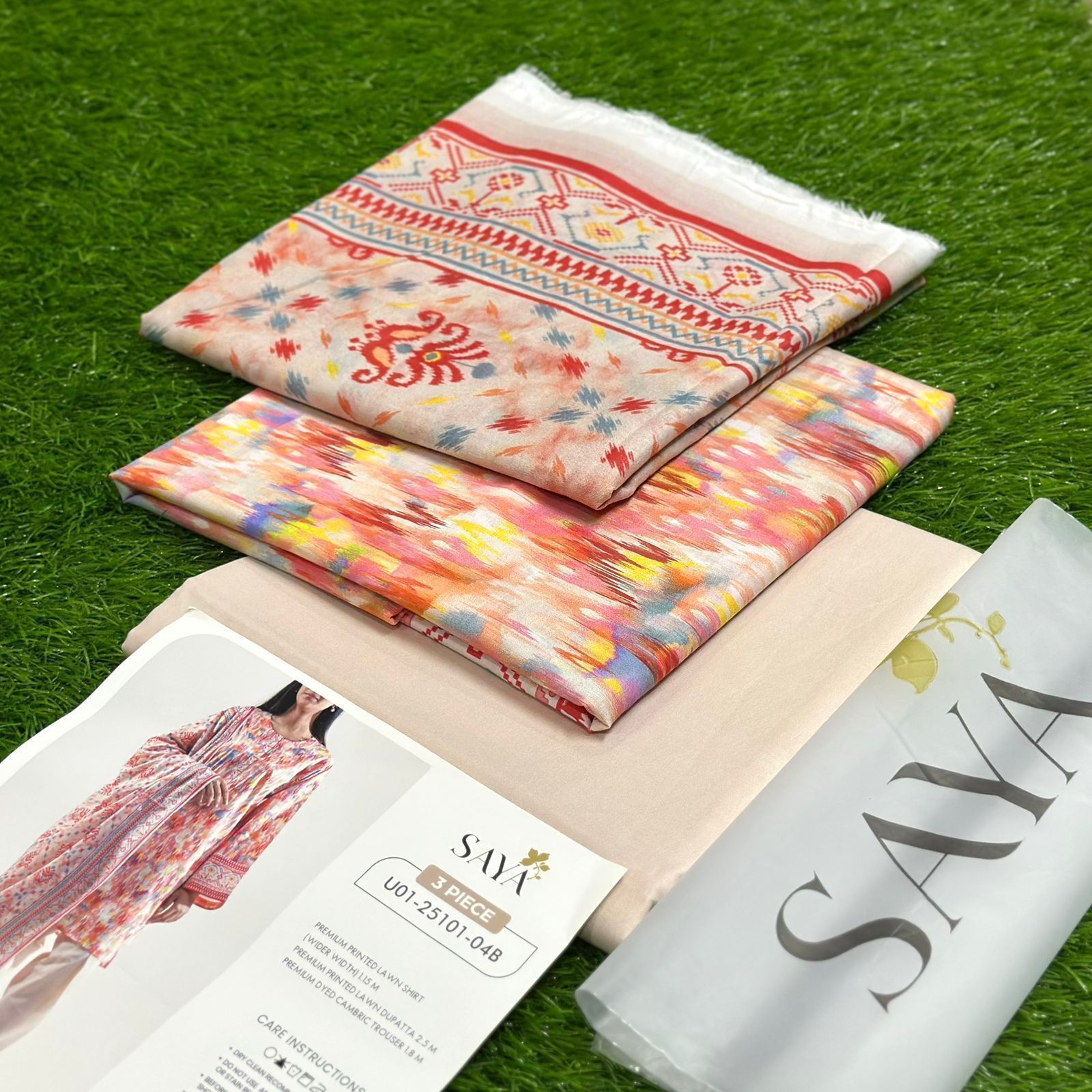 Saya Lawn Printed Unstitched 3Piece D-003