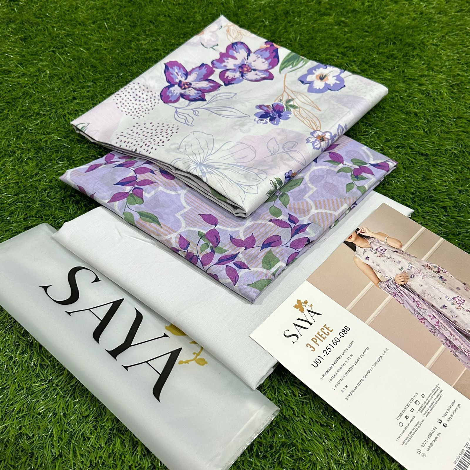 Saya Lawn Printed Unstitched 3Piece D-008