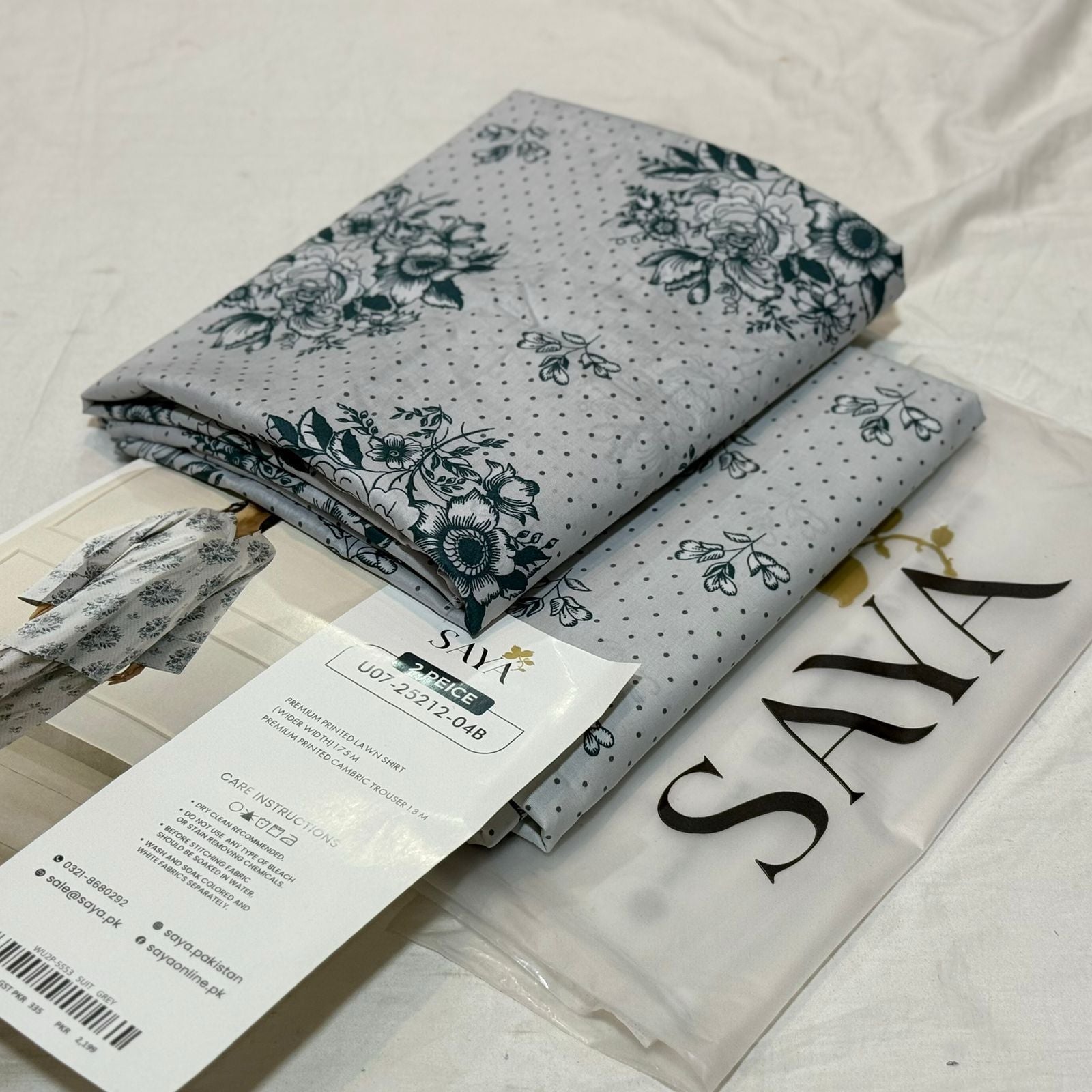 Saya Printed Lawn Unstitched 2Piece D-003