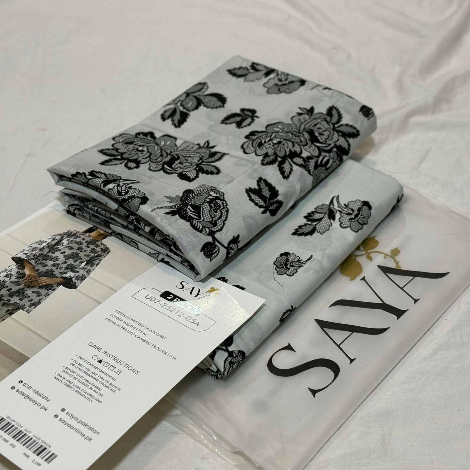 Saya Printed Lawn Unstitched 2Piece D-004