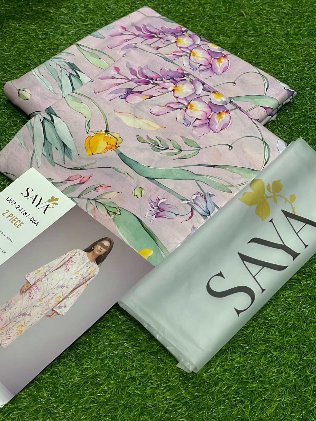 Saya Printed Lawn Unstitched 2Piece D-011