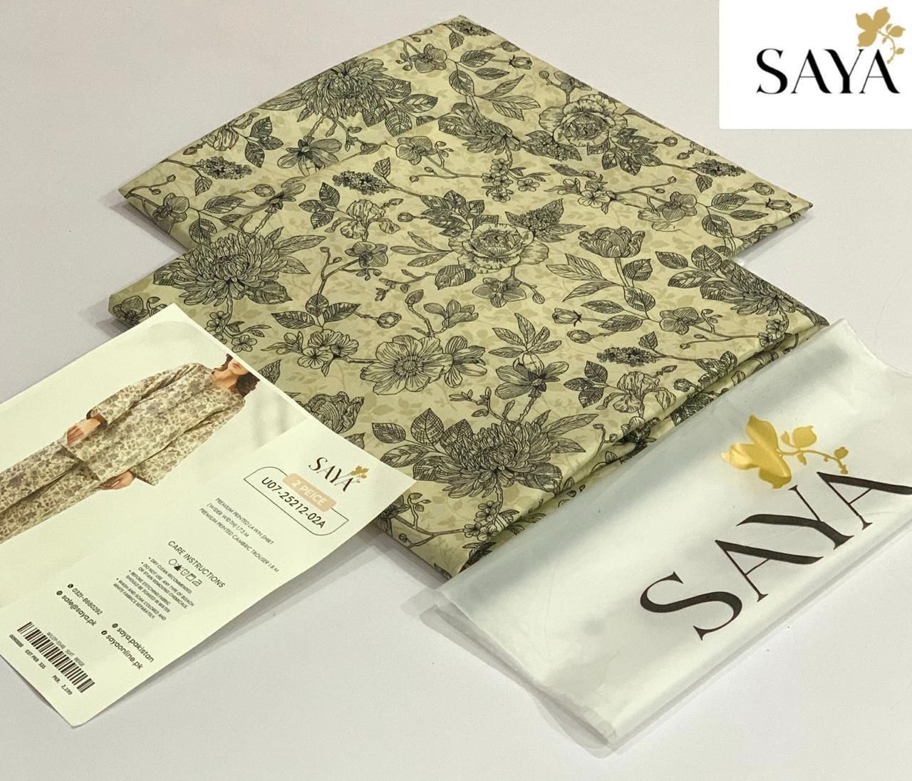 Saya Printed Lawn Unstitched 2Piece D-013