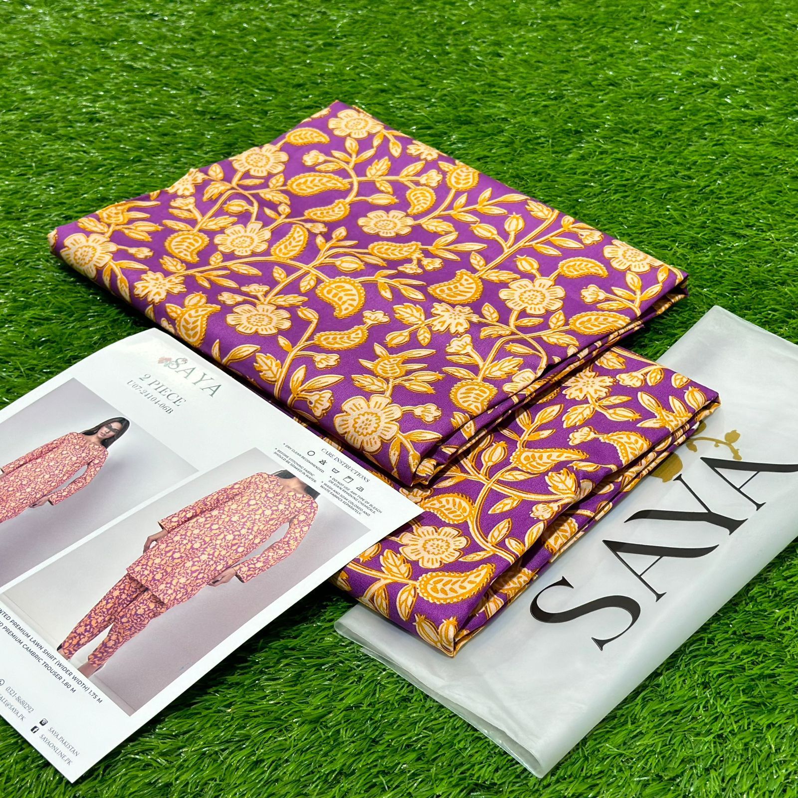 Saya Printed Lawn Unstitched 2Piece D-016