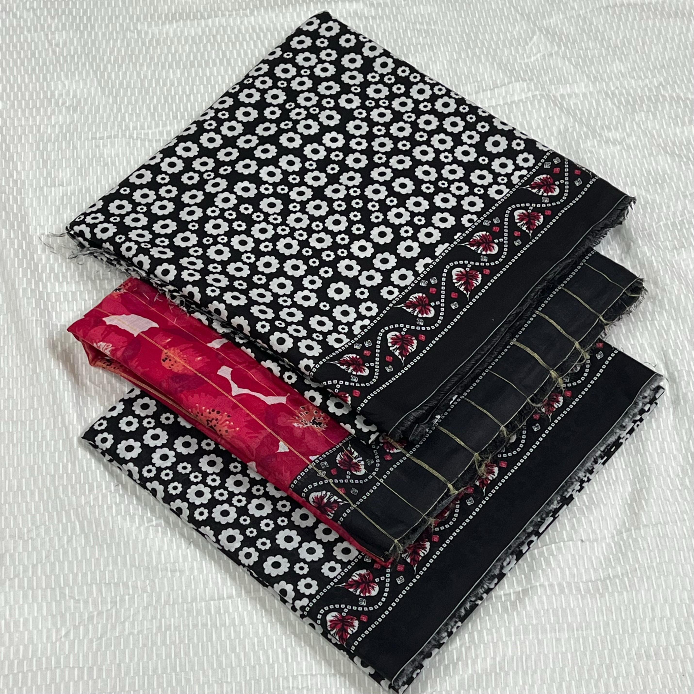 Bin Saeed Printed Lawn Unstitched 3Piece D-002