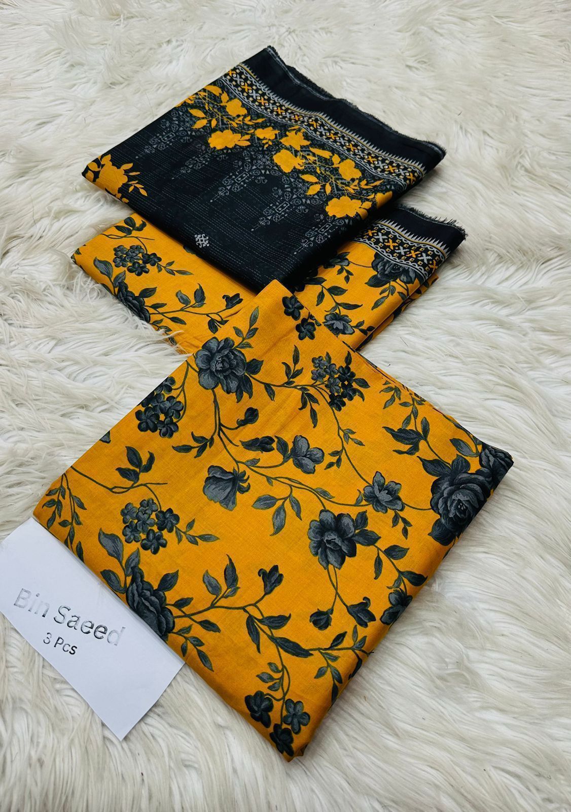 Bin Saeed Printed Lawn Unstitched 3Piece D-013