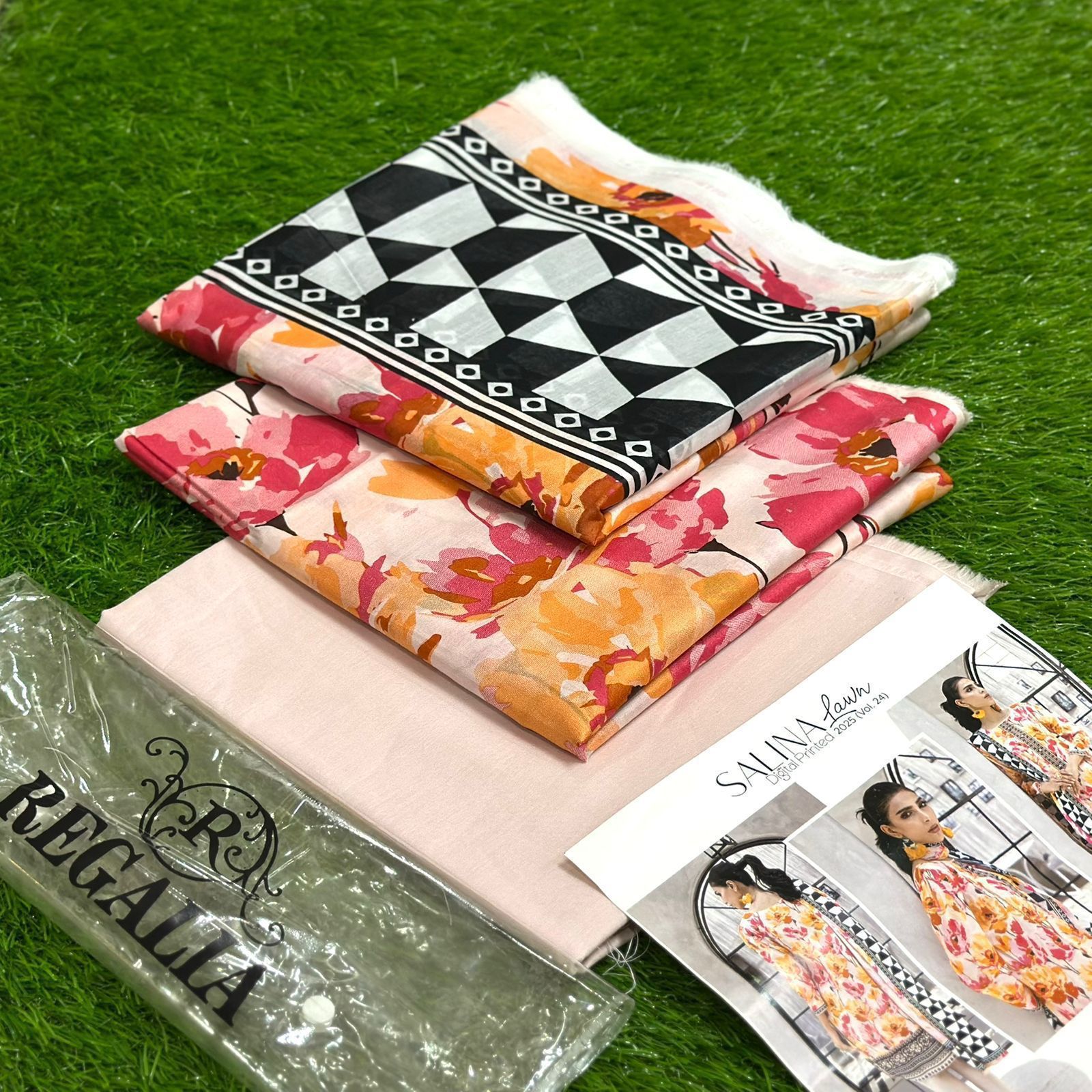 Regalia Printed Lawn Unstitched 3Piece D-003