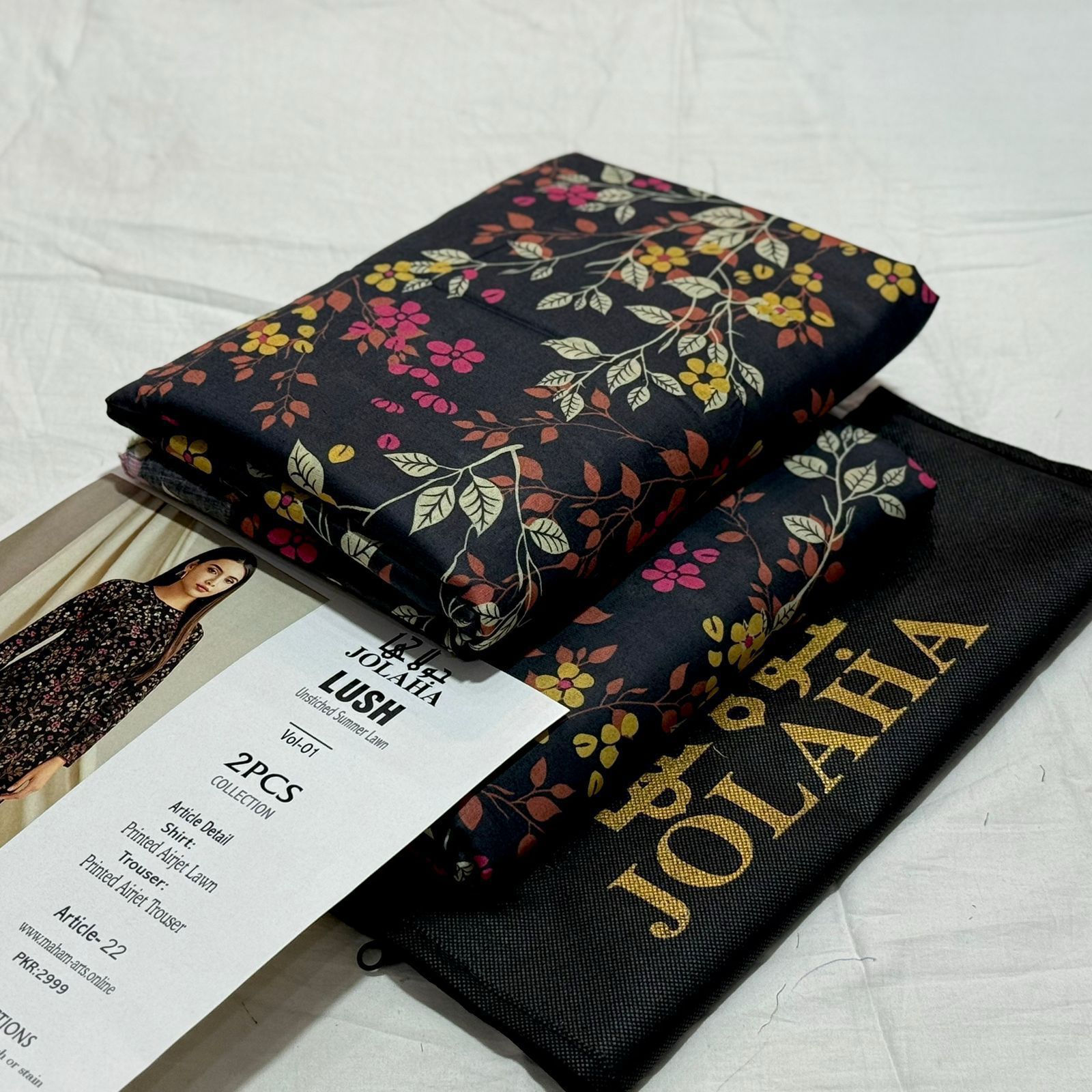 Jolaha Allover Printed Lawn Unstitched 2Piece D-001