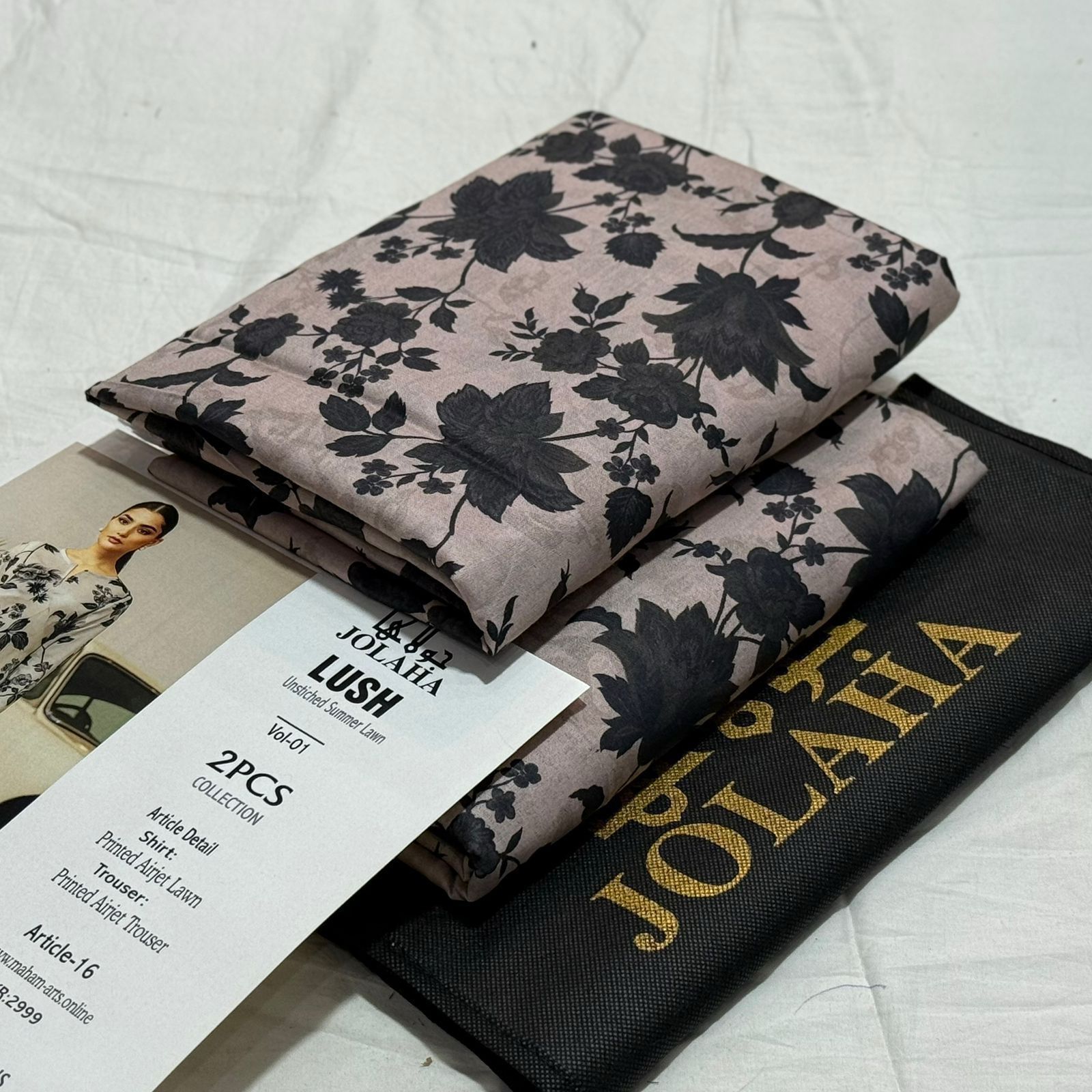 Jolaha Allover Printed Lawn Unstitched 2Piece D-002