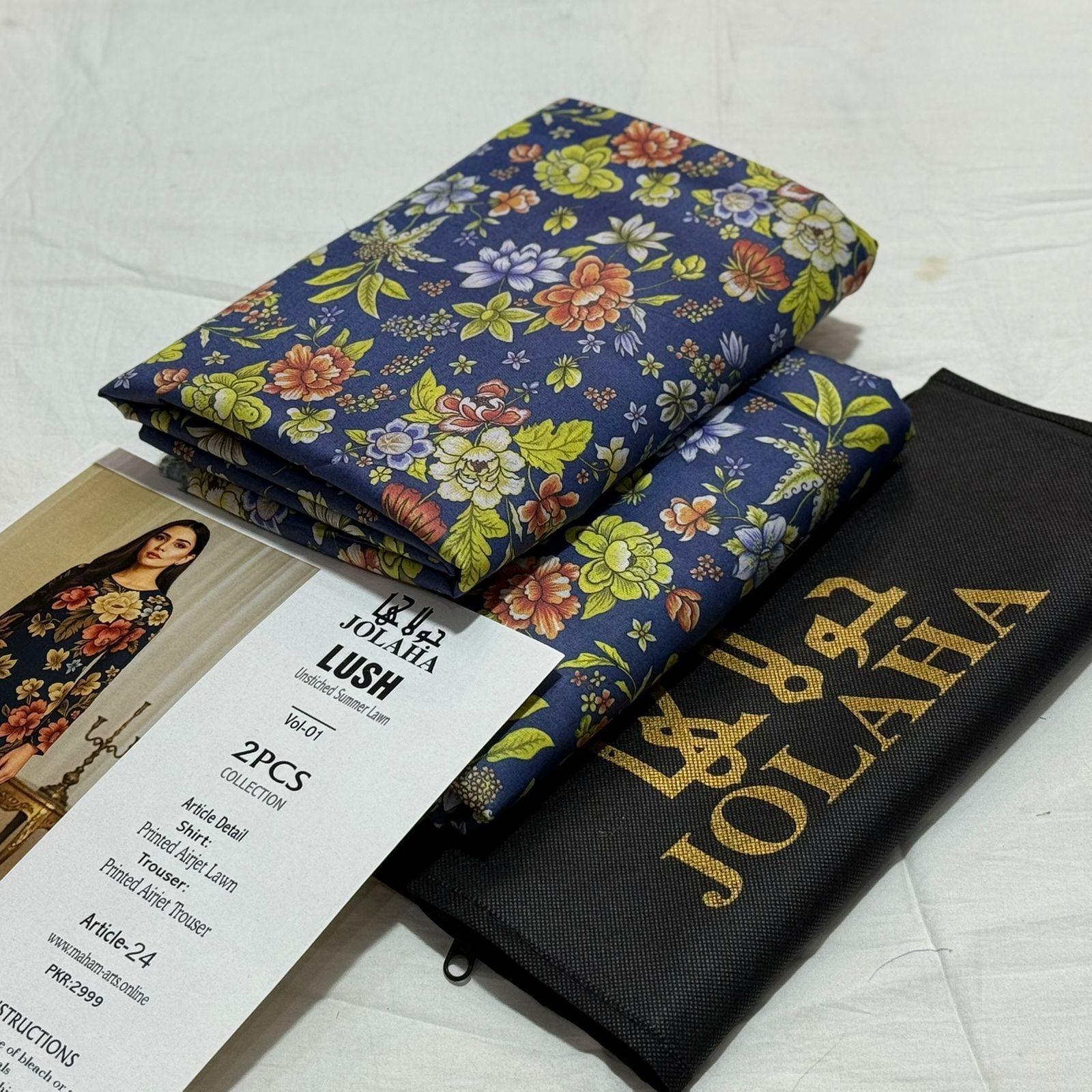 Jolaha Allover Printed Lawn Unstitched 2Piece D-004