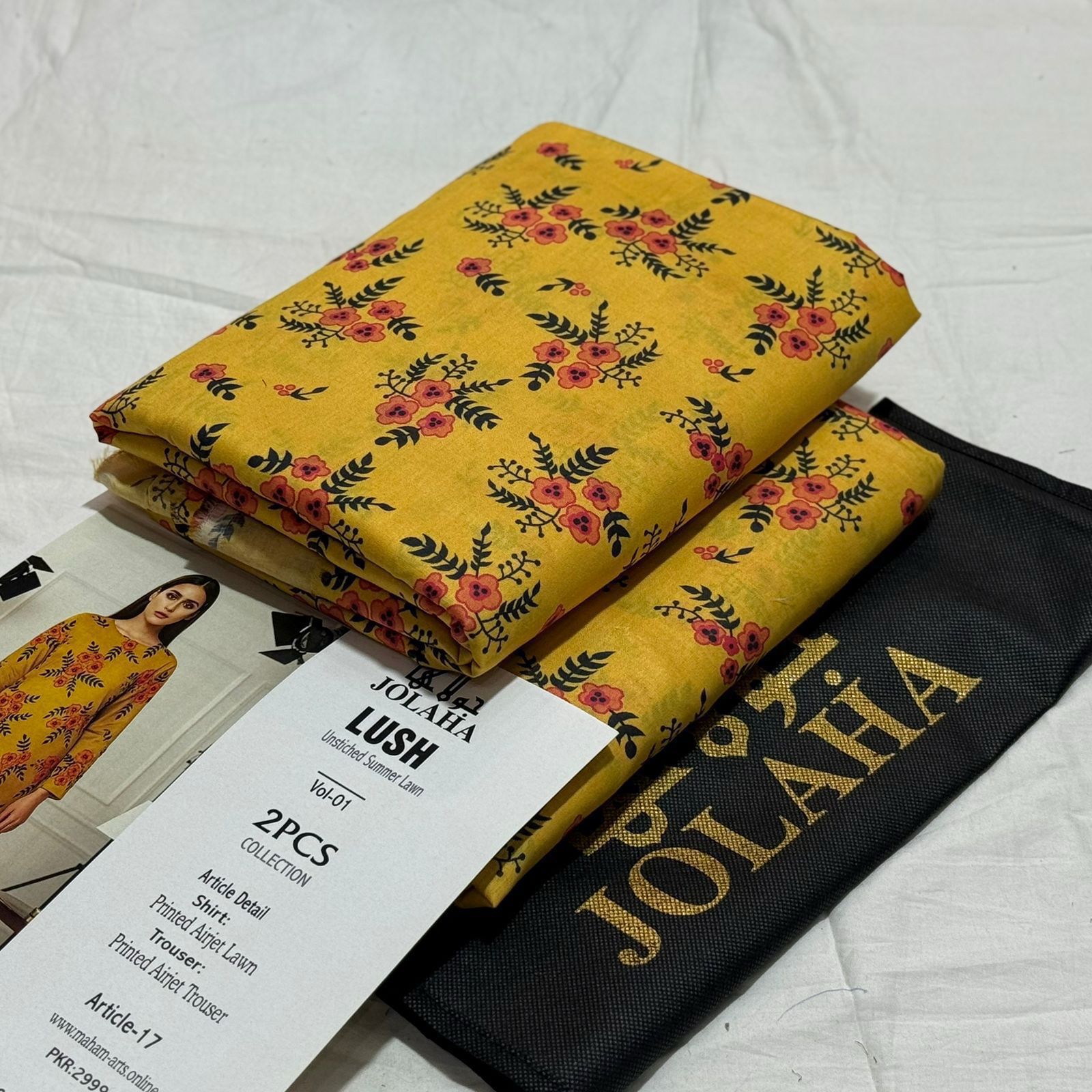 Jolaha Allover Printed Lawn Unstitched 2Piece D-007