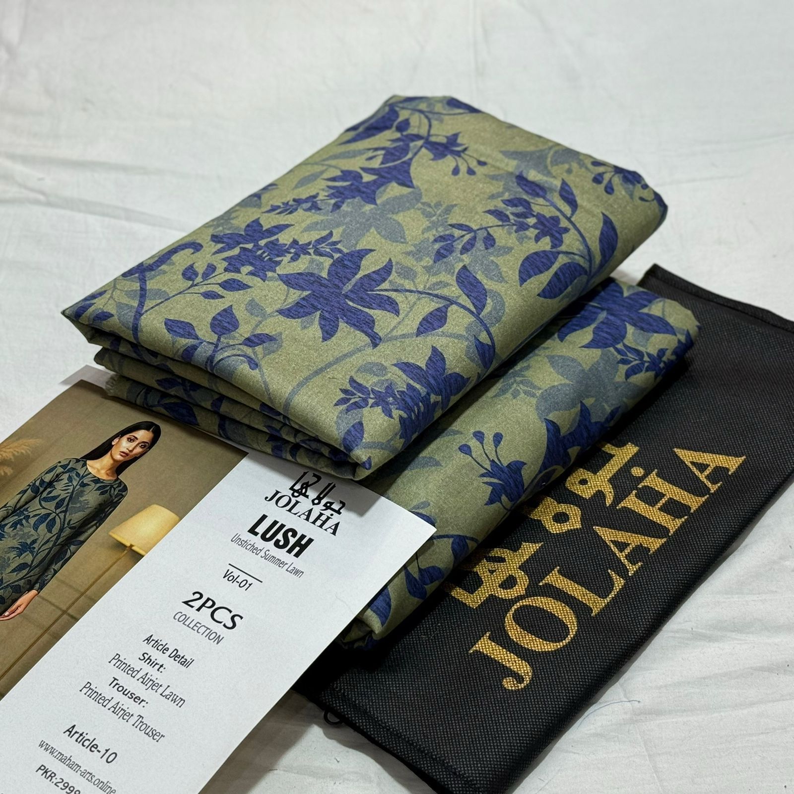 Jolaha Allover Printed Lawn Unstitched 2Piece D-010