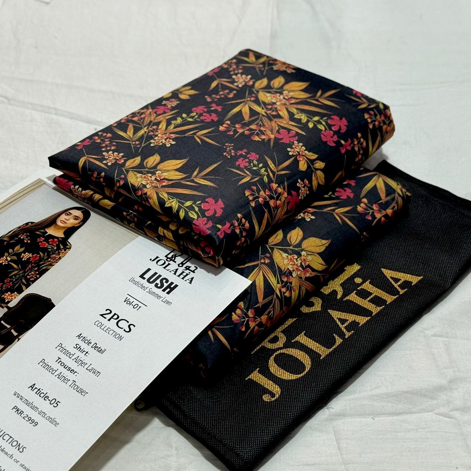 Jolaha Allover Printed Lawn Unstitched 2Piece D-012