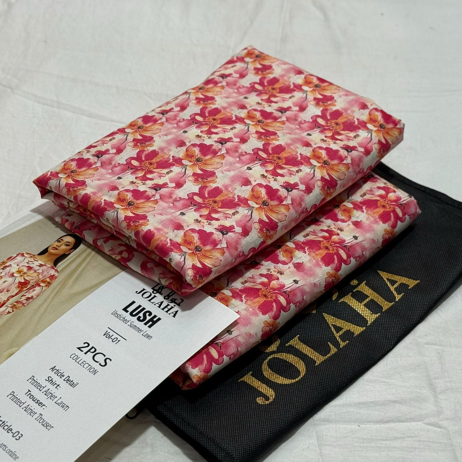 Jolaha Allover Printed Lawn Unstitched 2Piece D-013