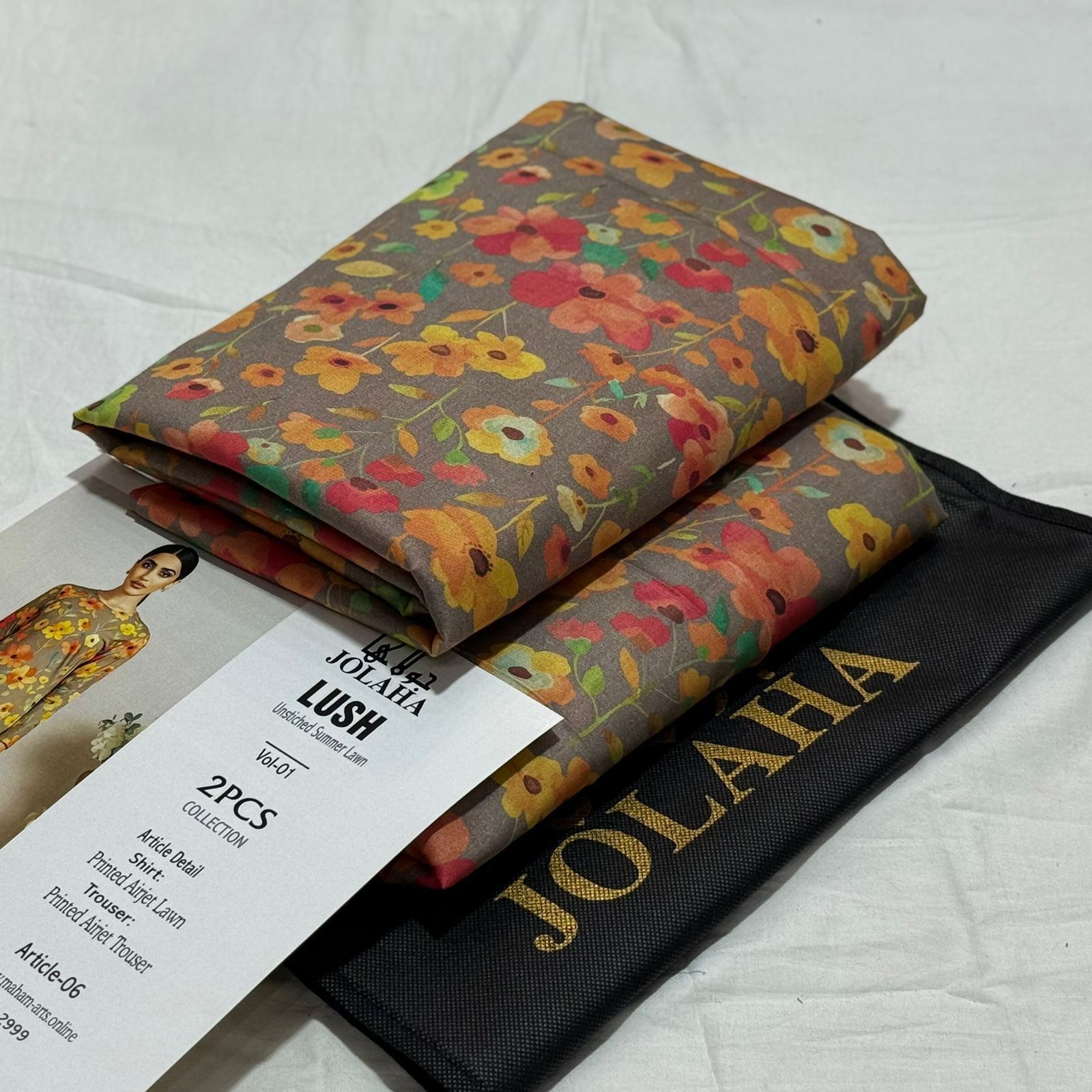 Jolaha Allover Printed Lawn Unstitched 2Piece D-014