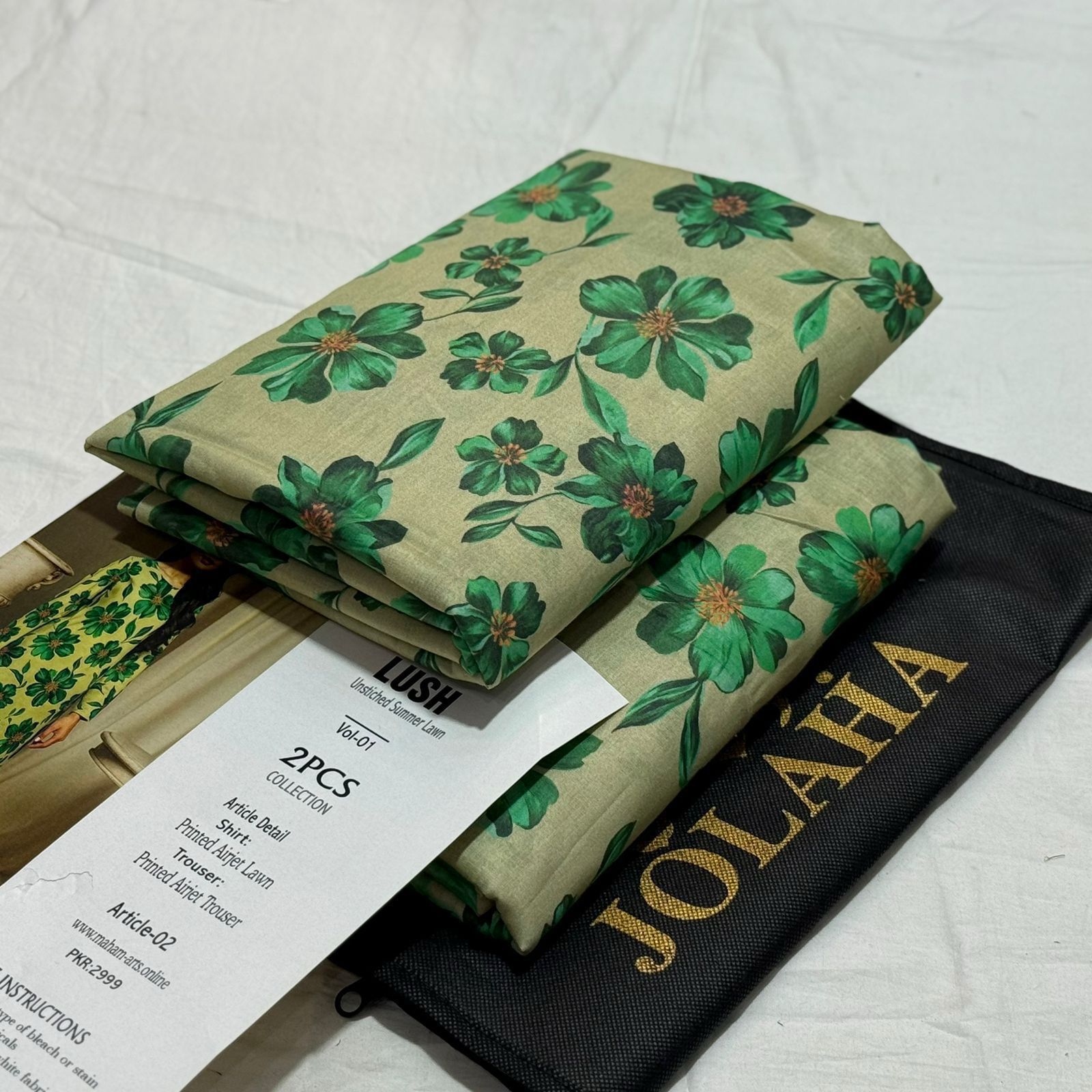 Jolaha Allover Printed Lawn Unstitched 2Piece D-015