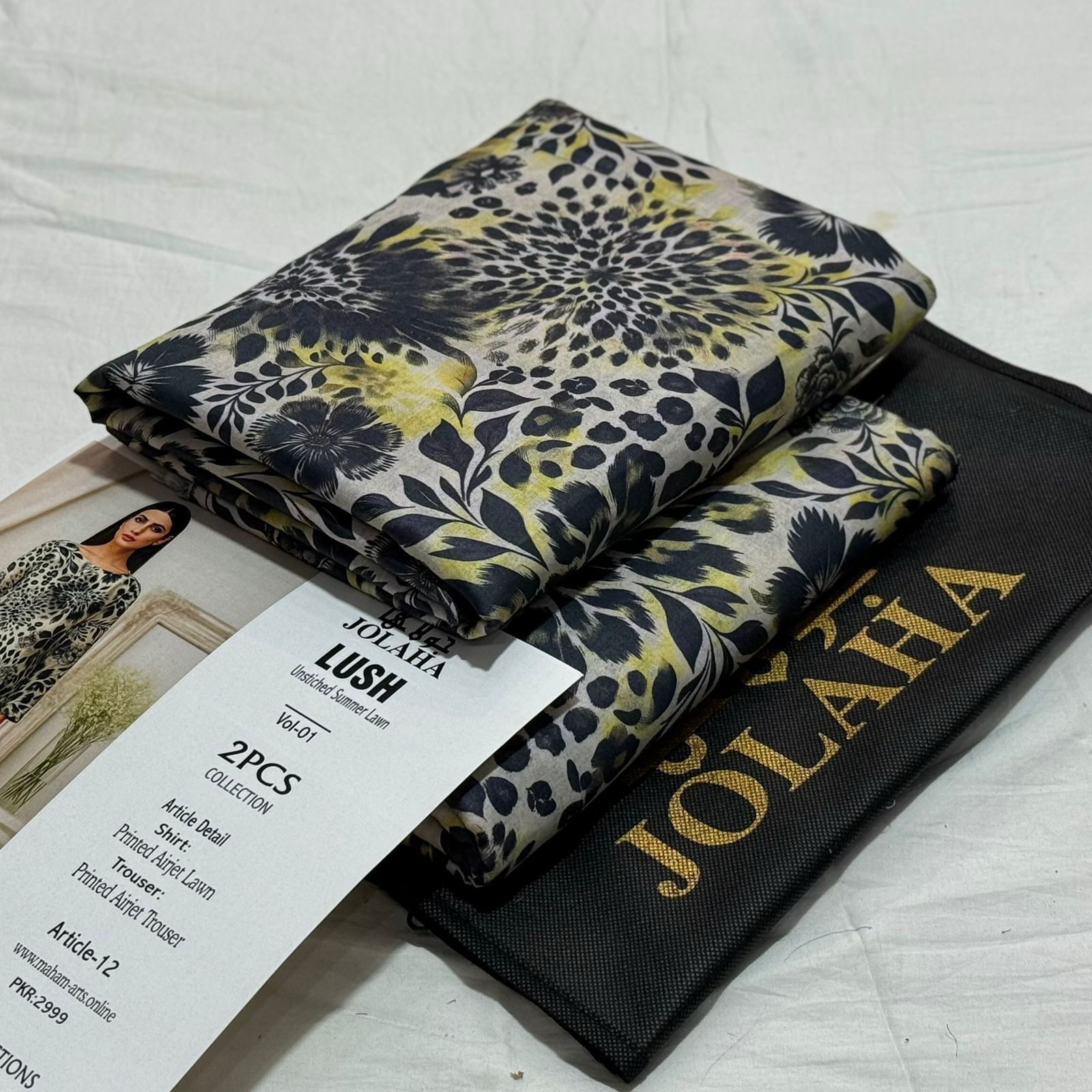 Jolaha Allover Printed Lawn Unstitched 2Piece D-016