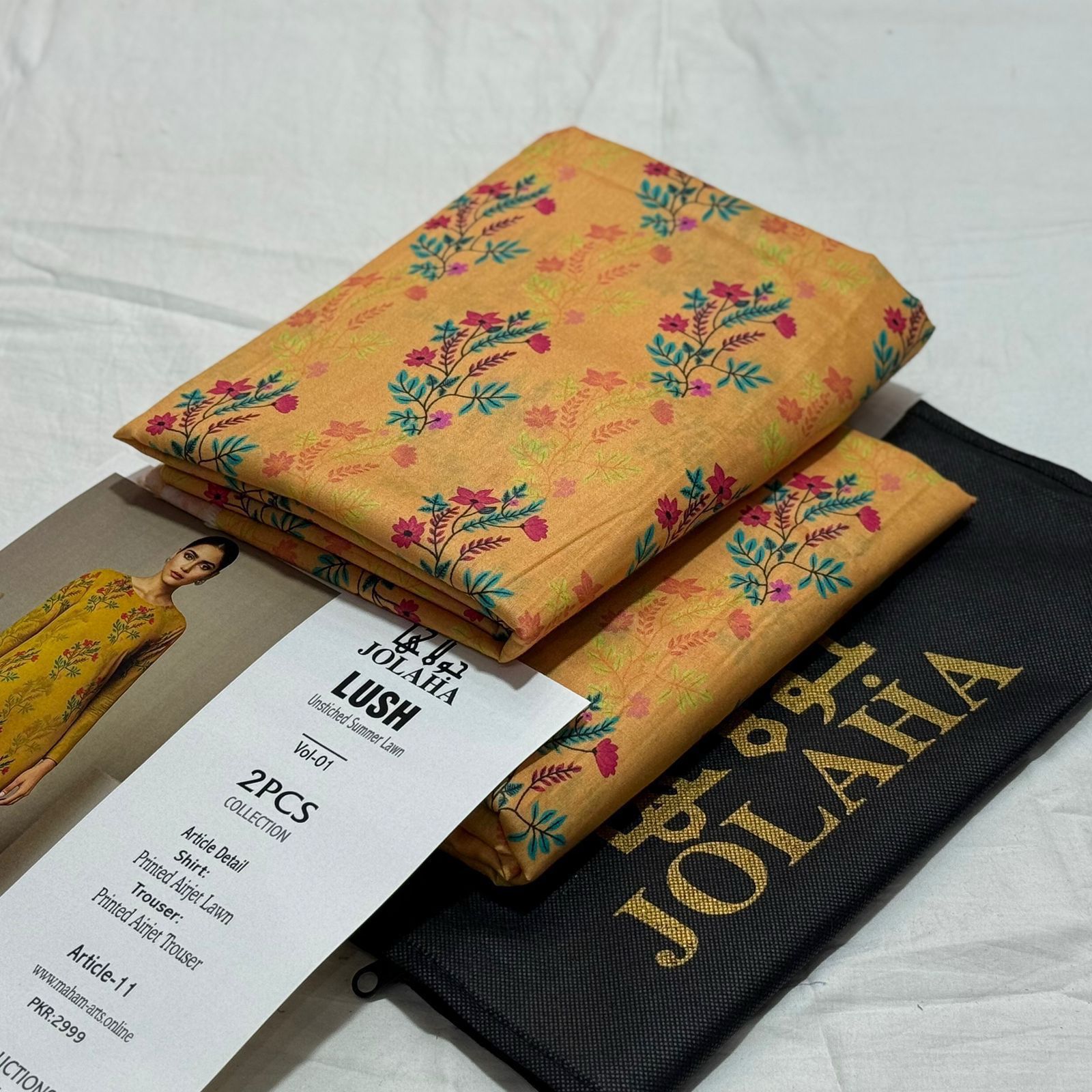 Jolaha Allover Printed Lawn Unstitched 2Piece D-017