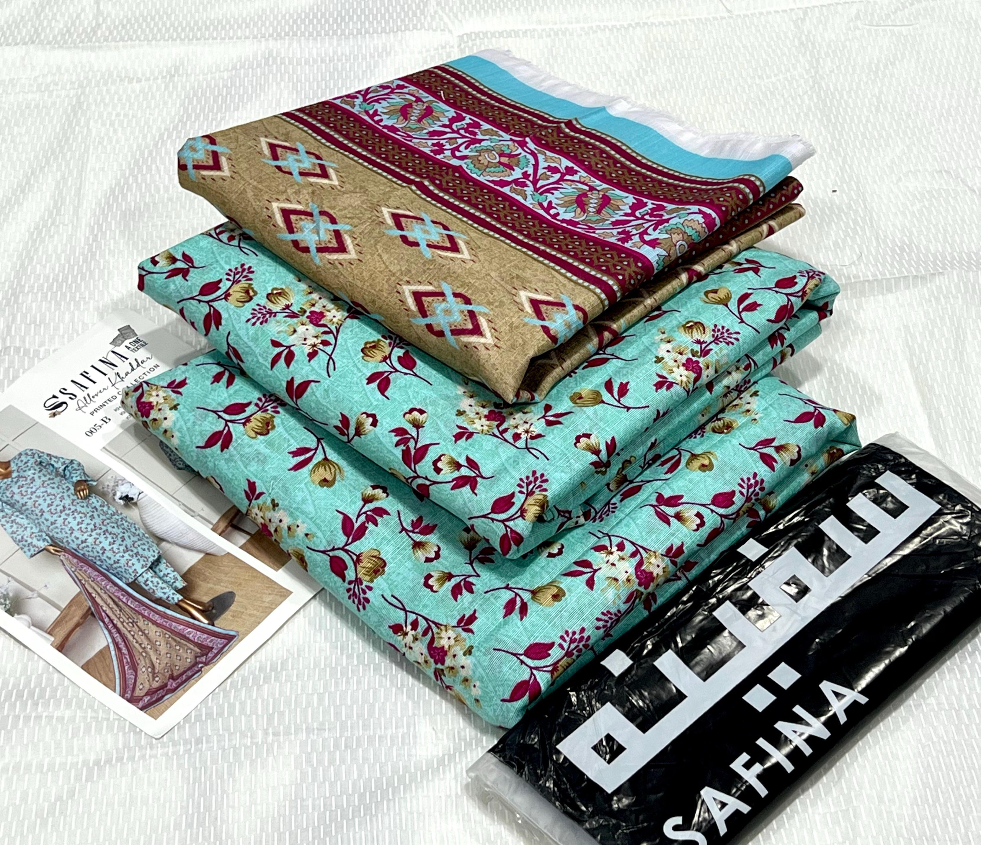 Safina Digital Unstitched Khaddar 3Piece D-004