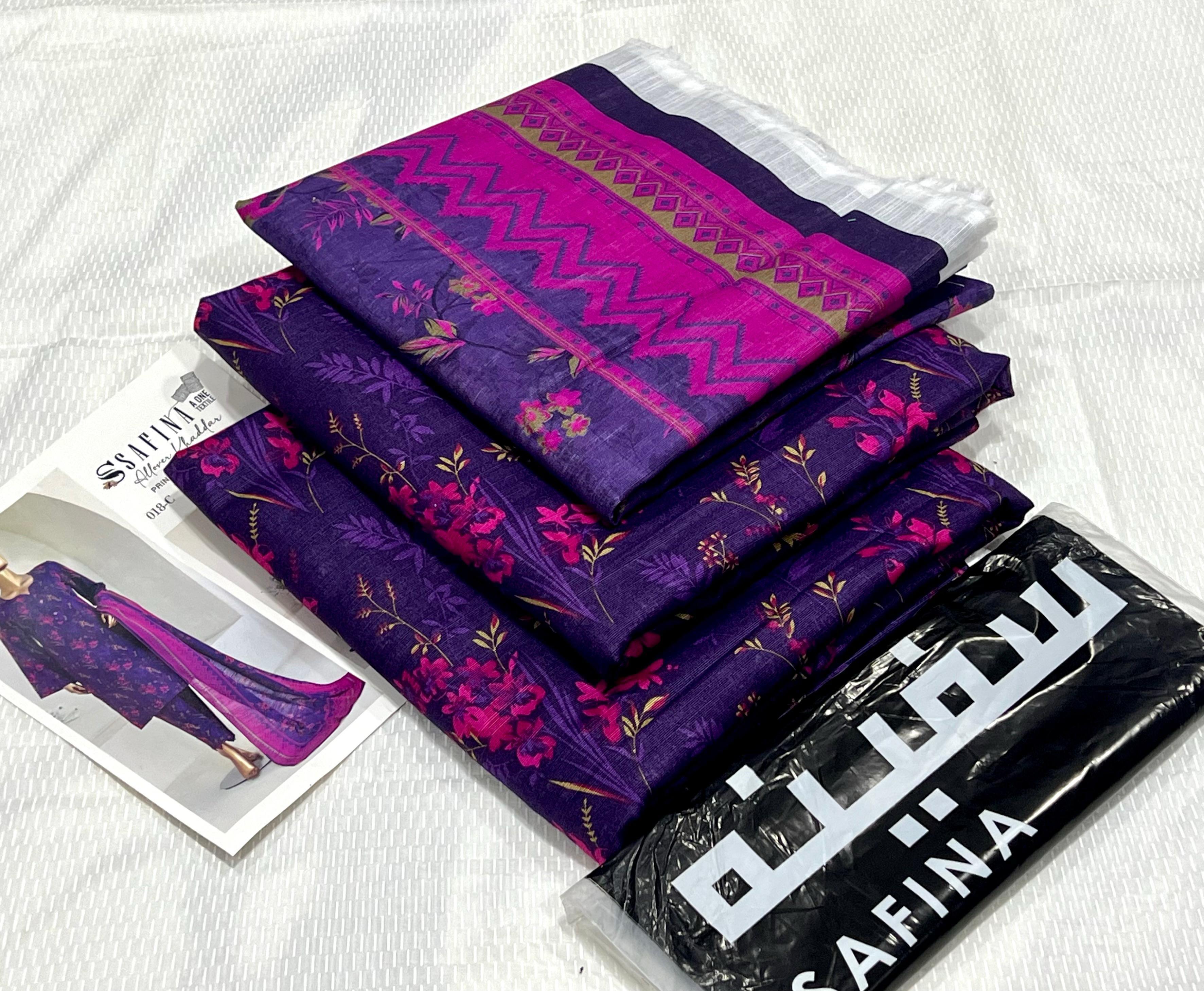 Safina Digital Unstitched Khaddar 3Piece D-006