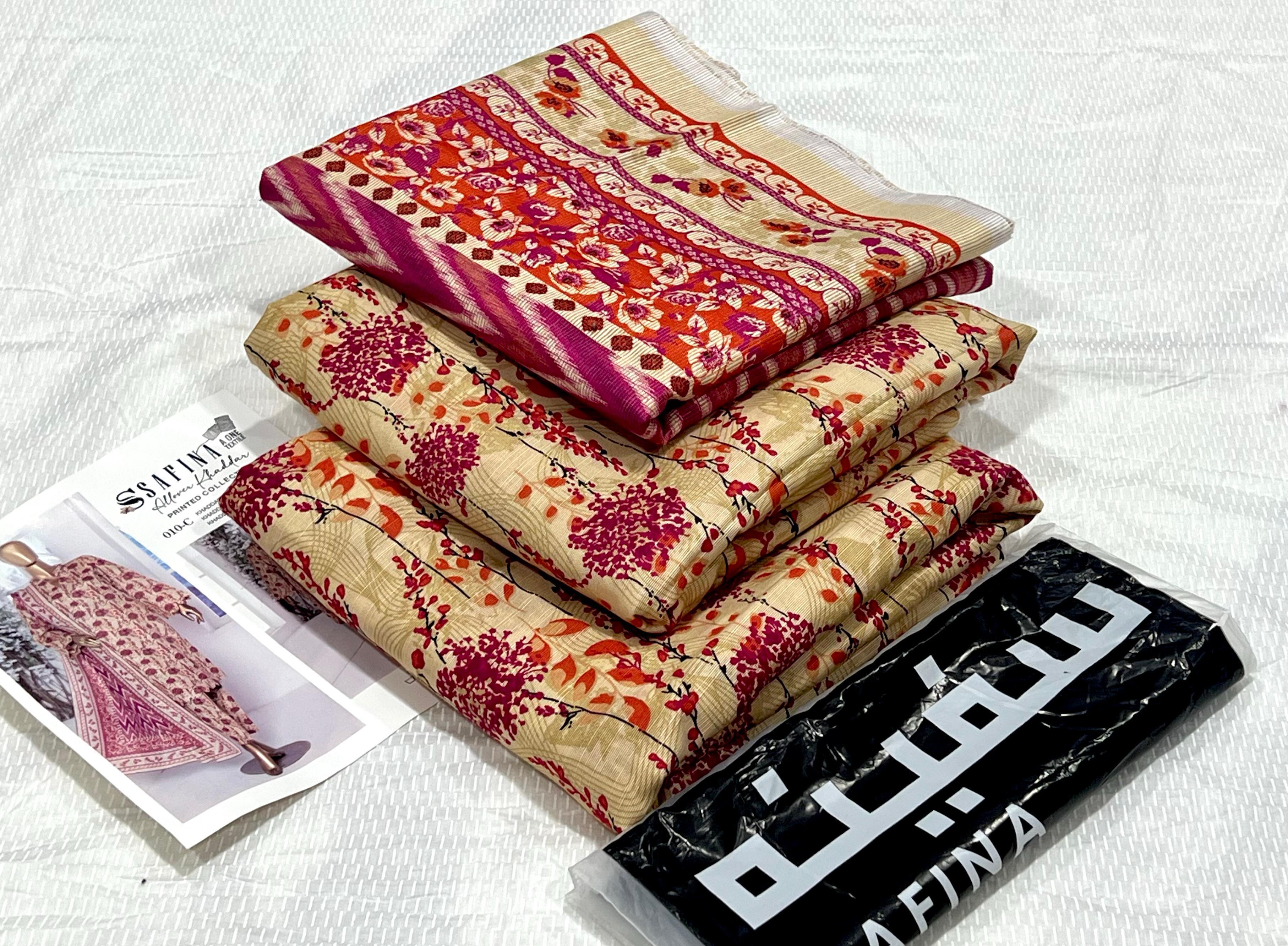 Safina Digital Unstitched Khaddar 3Piece D-008
