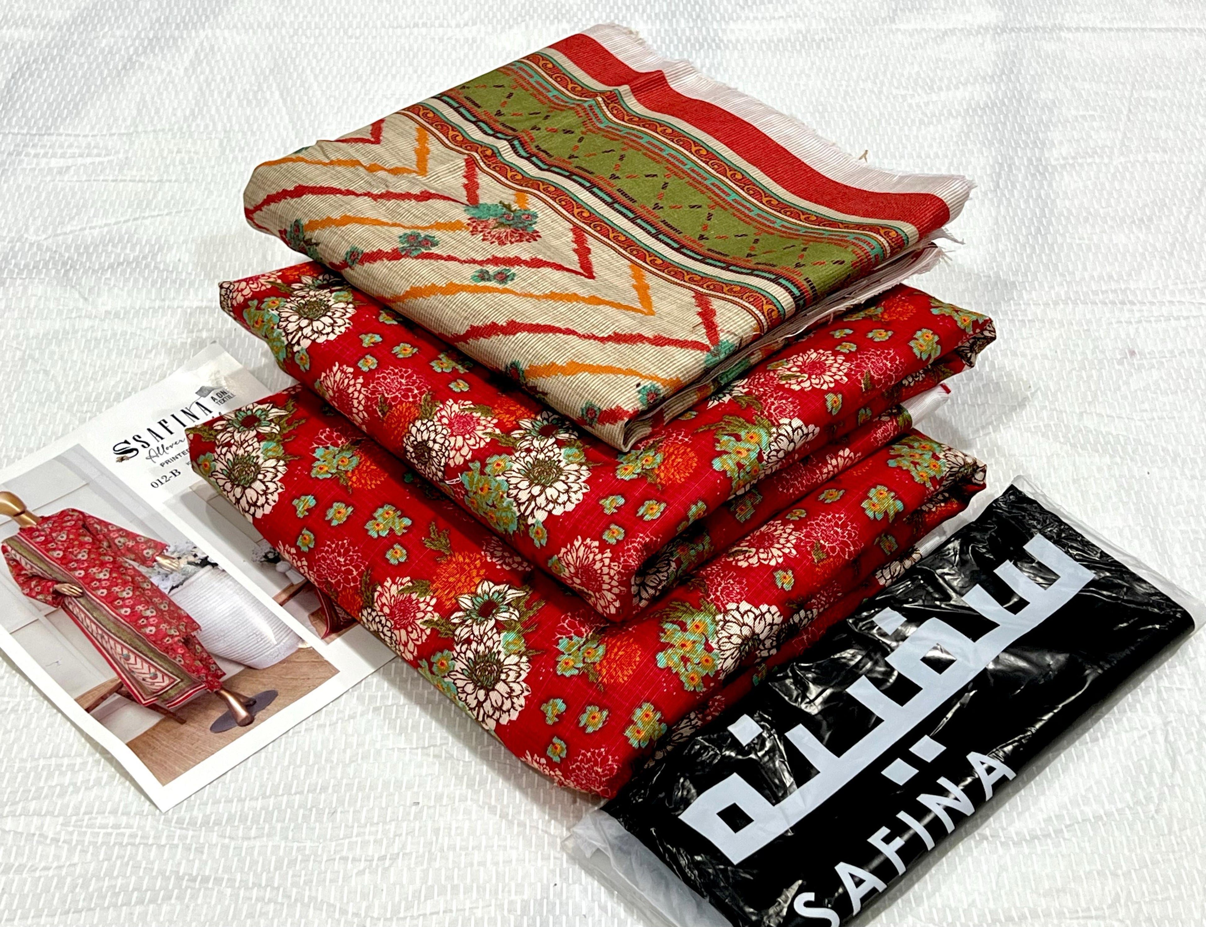 Safina Digital Unstitched Khaddar 3Piece D-010