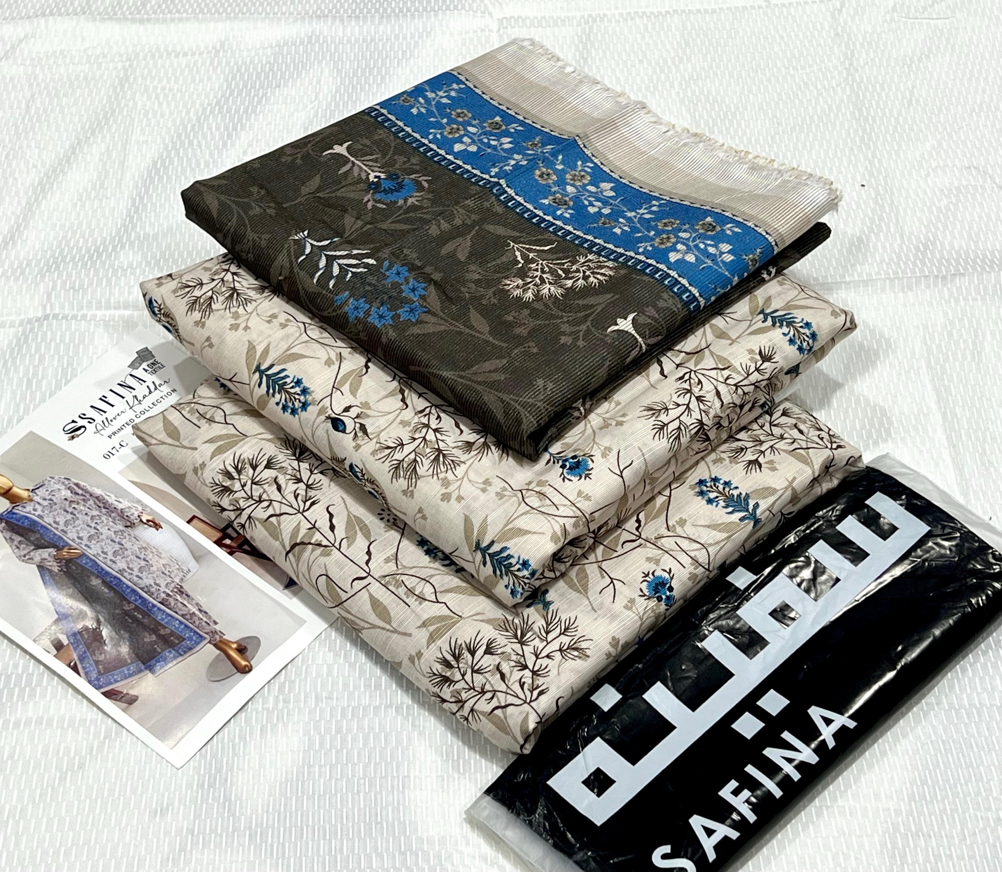 Safina Digital Unstitched Khaddar 3Piece D-013