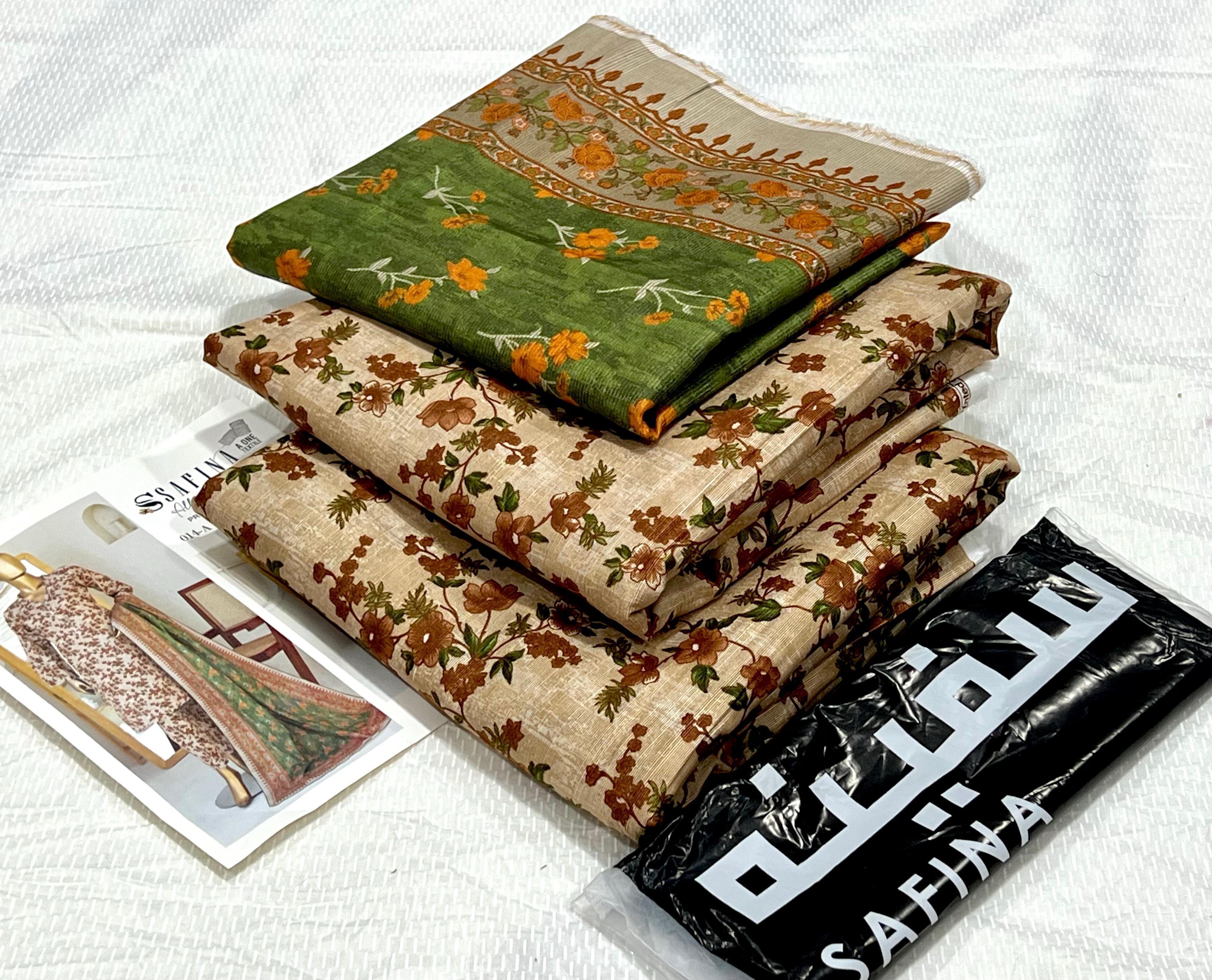 Safina Digital Unstitched Khaddar 3Piece D-014
