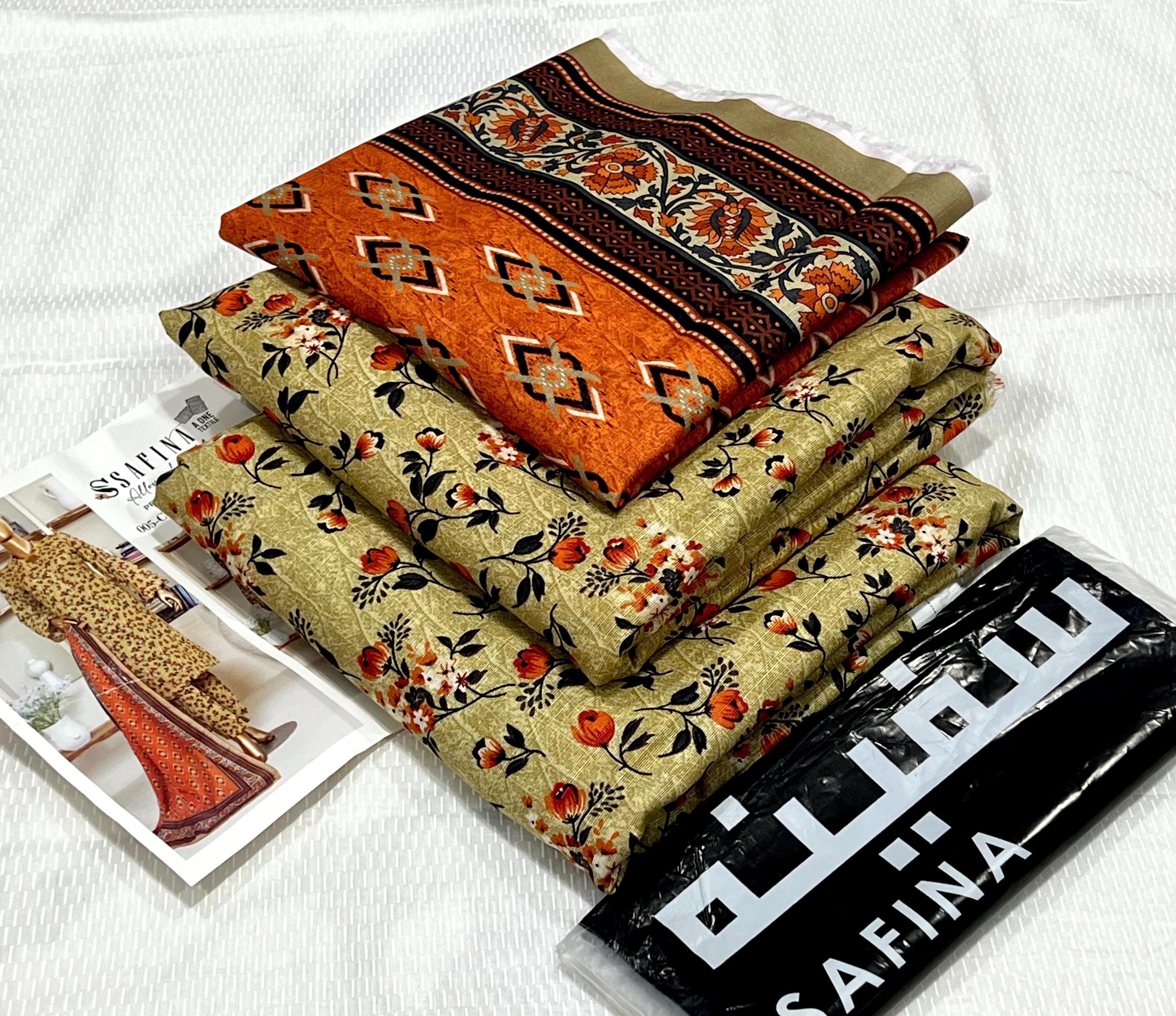 Safina Digital Unstitched Khaddar 3Piece D-016