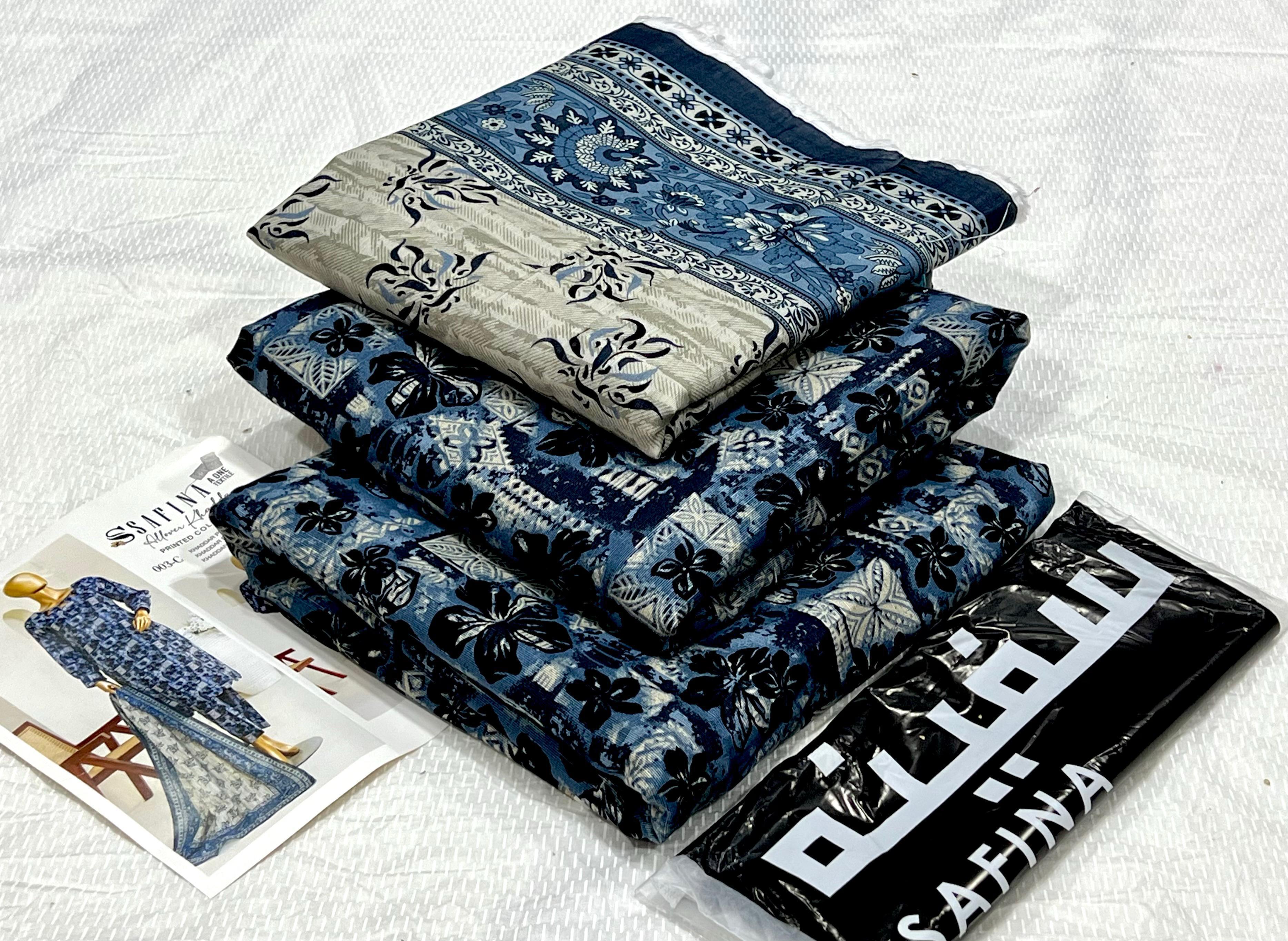 Safina Digital Unstitched Khaddar 3Piece D-018