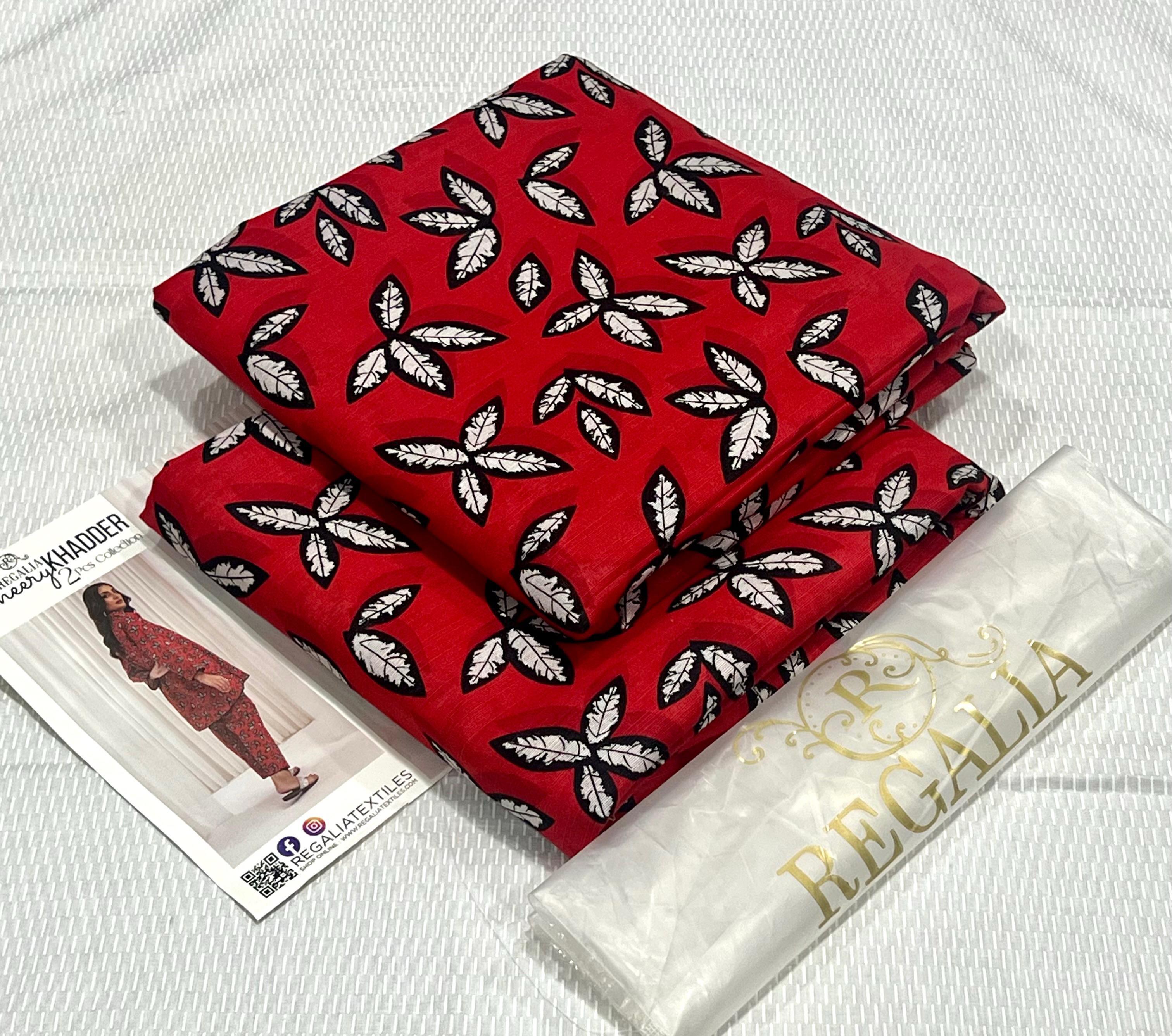 Regalia Cherry Khaddar Unstitched 2Piece D-13