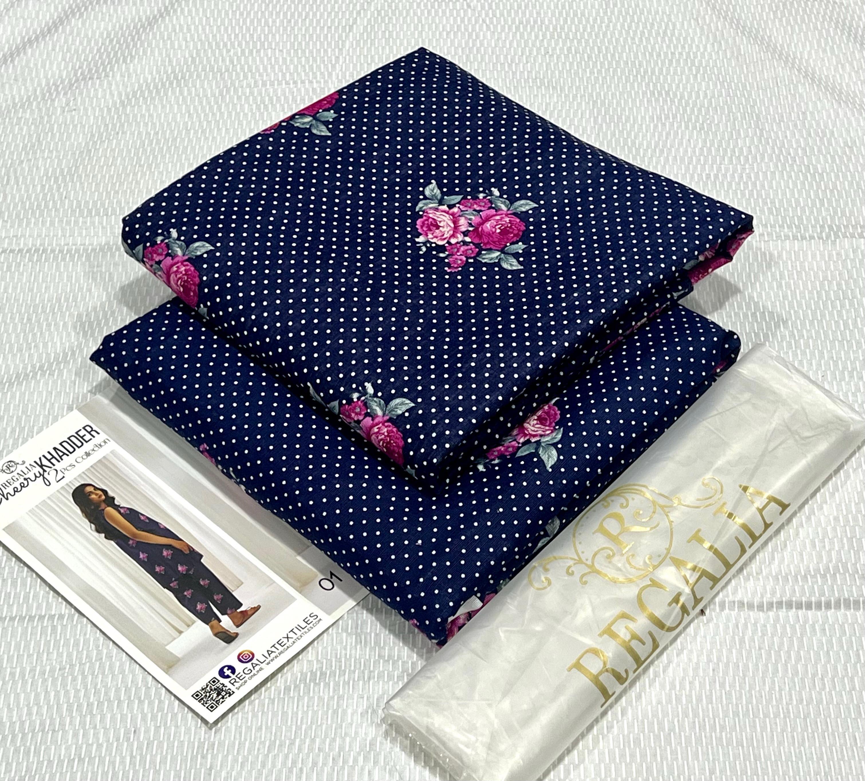 Regalia Cherry Khaddar Unstitched 2Piece D-01