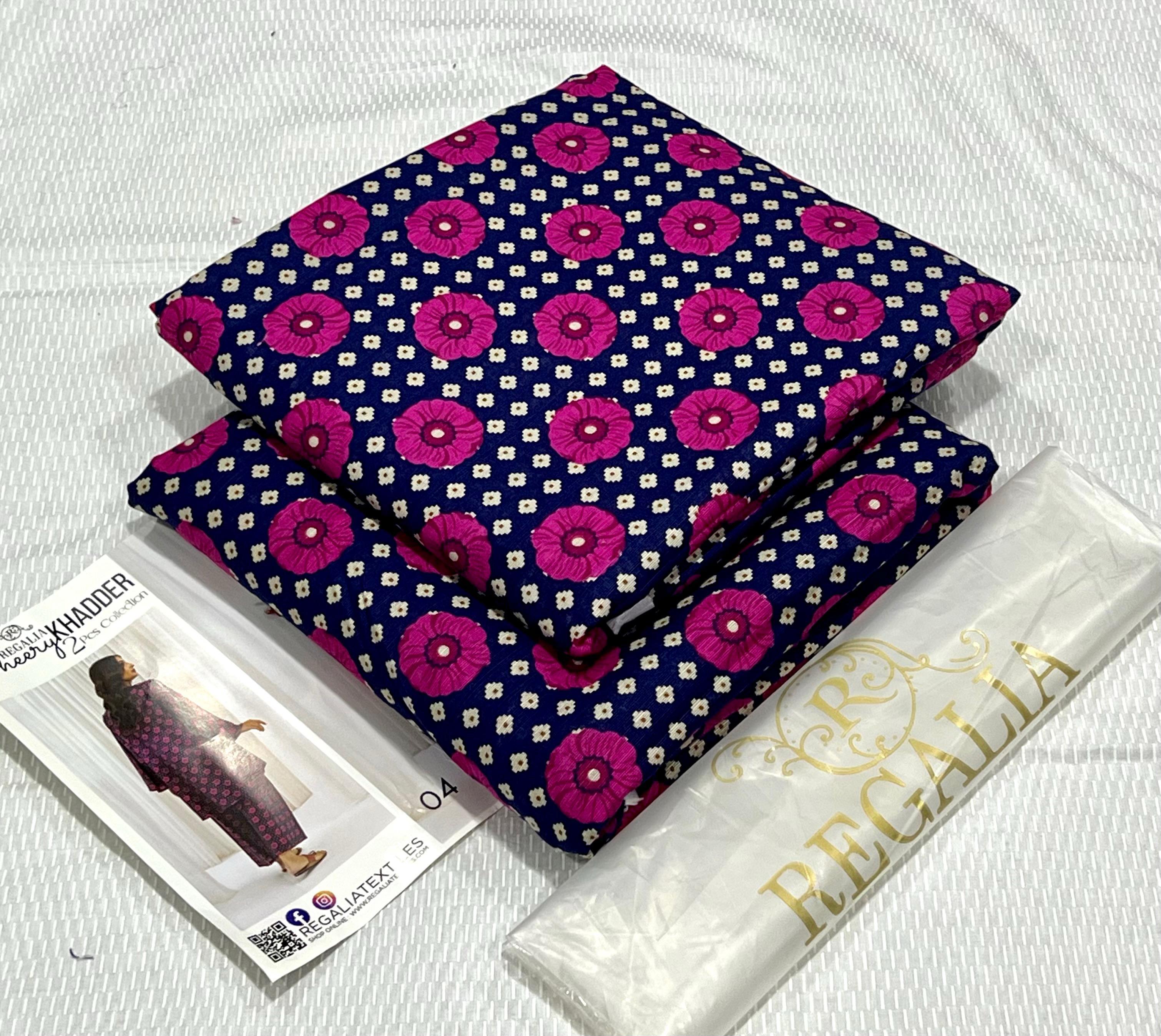 Regalia Cherry Khaddar Unstitched 2Piece D-04