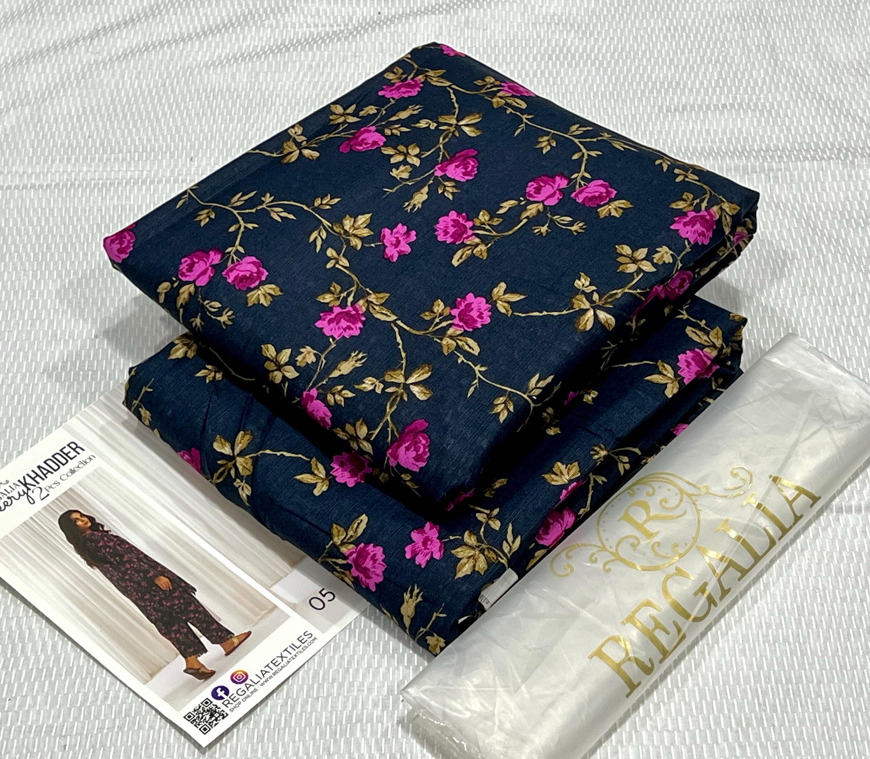 Regalia Cherry Khaddar Unstitched 2Piece D-05