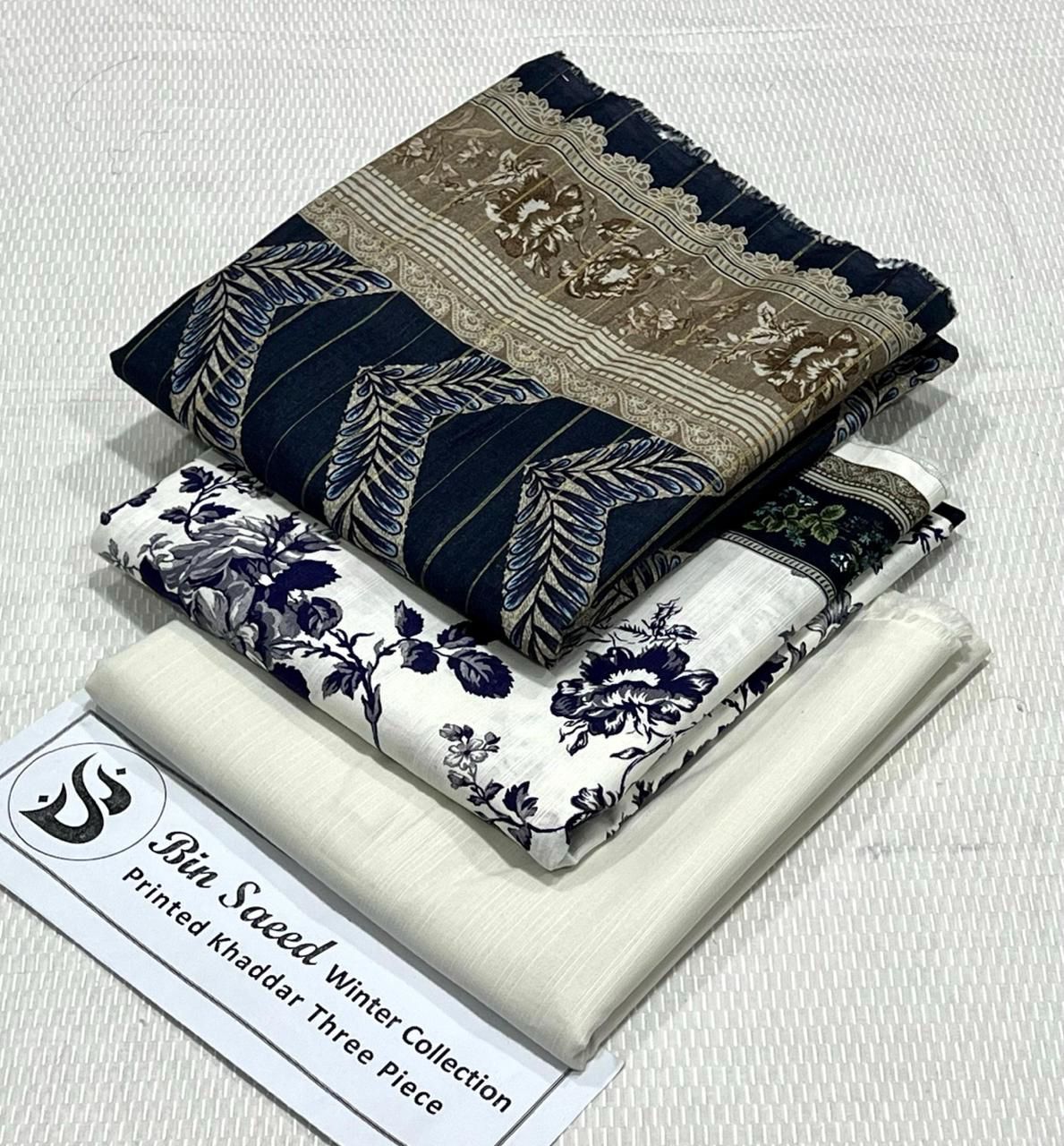 Bin Saeed Khaddar Printed Unstitched 3Piece D-008