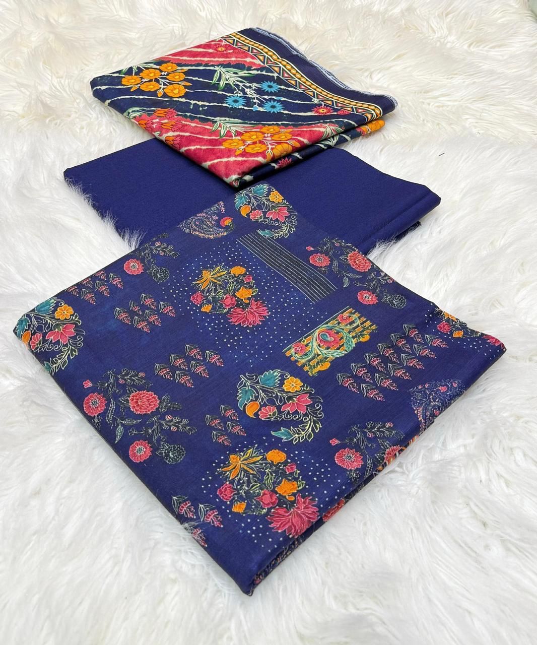 Bin Saeed Khaddar Printed Unstitched 3Piece D-027