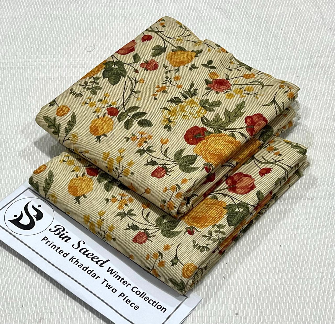 Bin Saeed Khaddar Unstitched 2Piece D-002