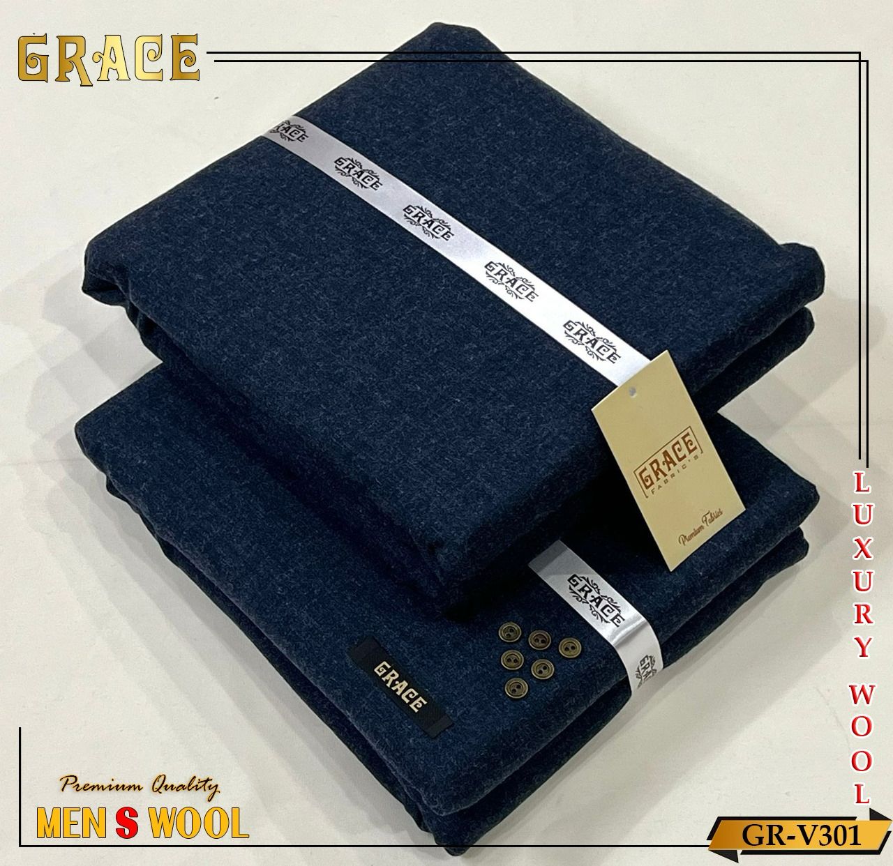 GRACE WOOL Unstitched D-007 ( Zink )