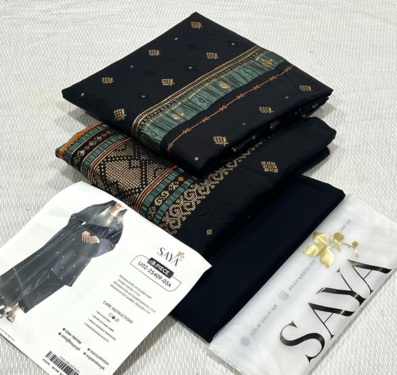 Saya Jacquard Cotton 3 Piece D-001