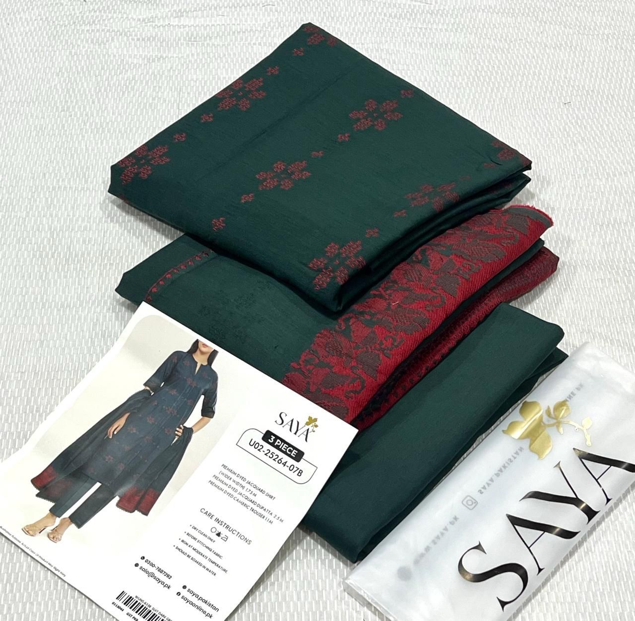 Saya Jacquard Cotton 3 Piece D-002