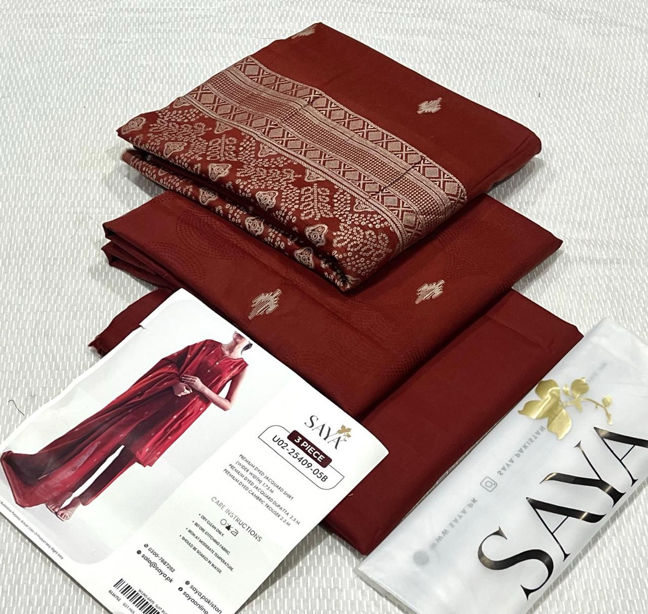 Saya Jacquard Cotton 3 Piece D-004