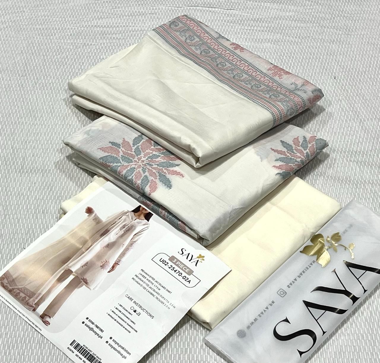 Saya Jacquard Cotton 3 Piece D-005