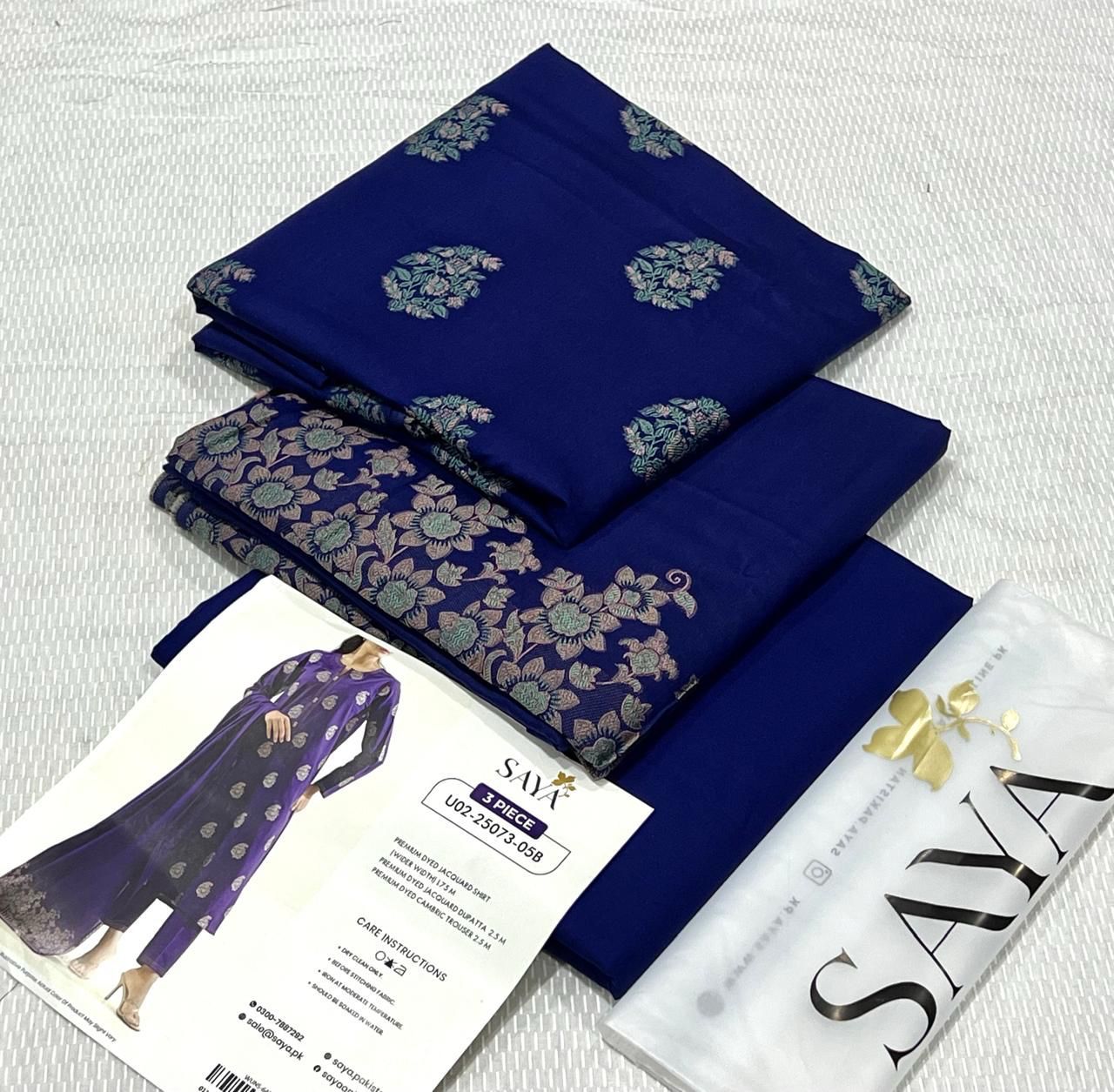 Saya Jacquard Cotton 3 Piece D-008