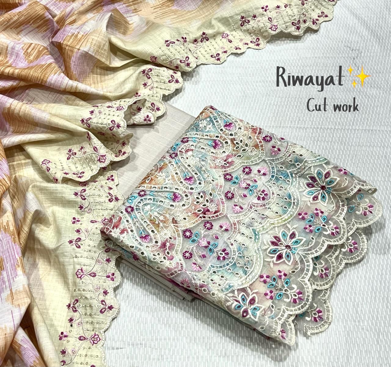 Riwayat Embroidered Khaddar 3Piece D-001