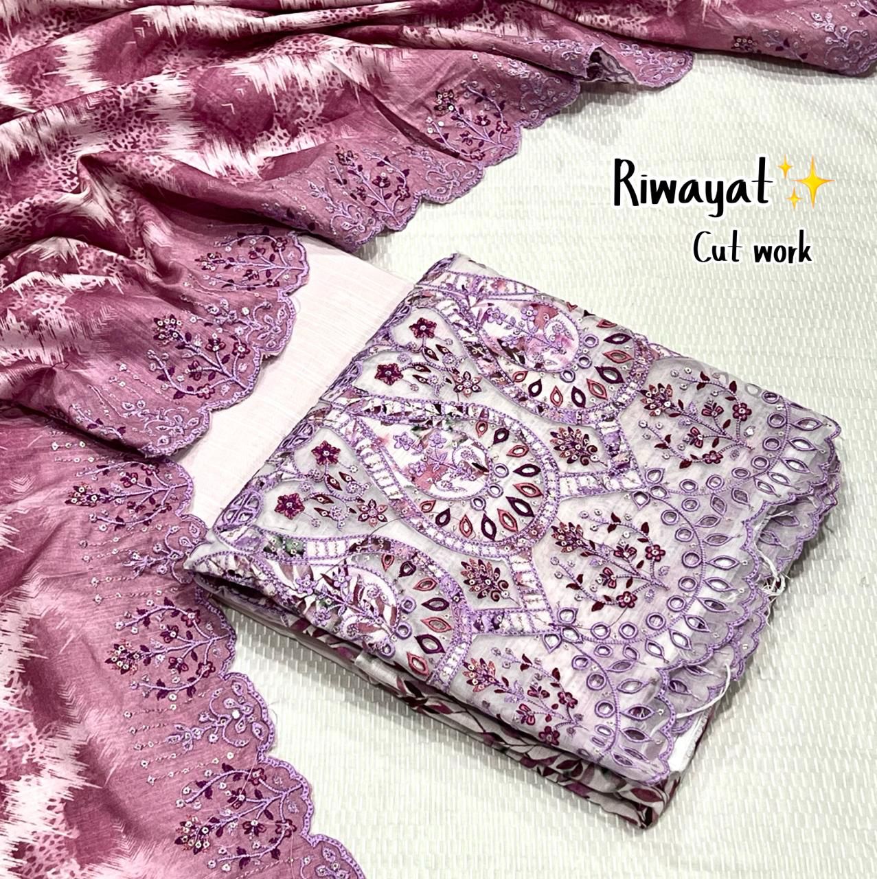 Riwayat Embroidered Khaddar 3Piece D-003