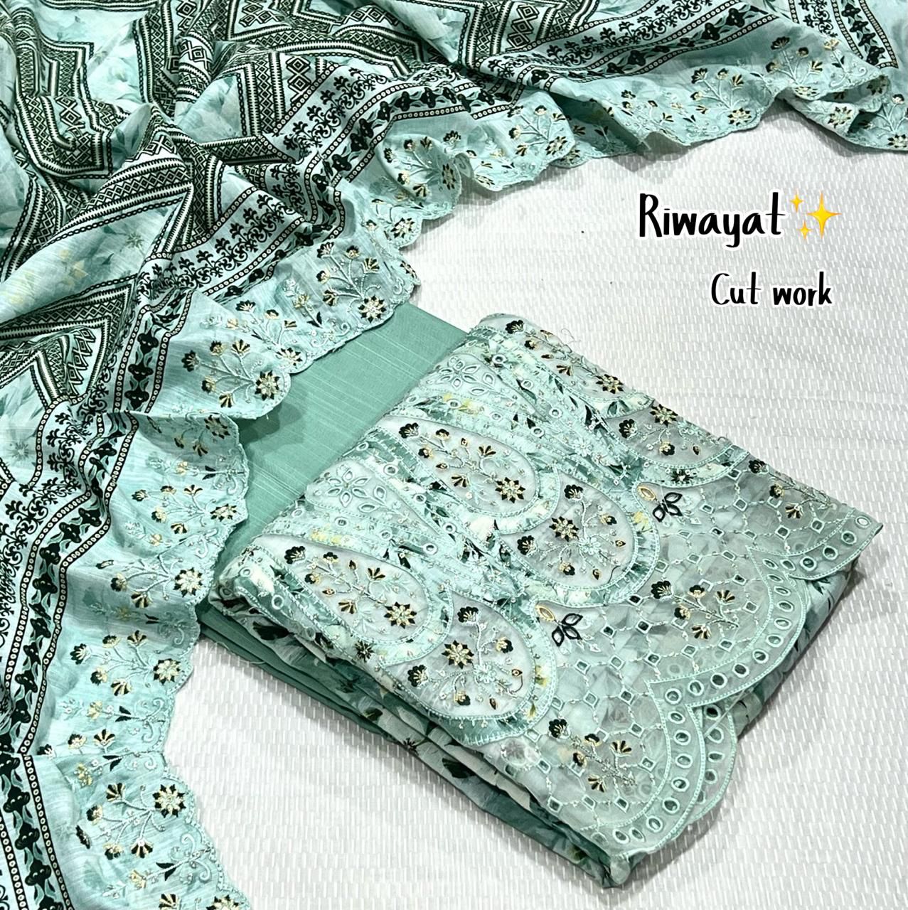 Riwayat Embroidered Khaddar 3Piece D-005