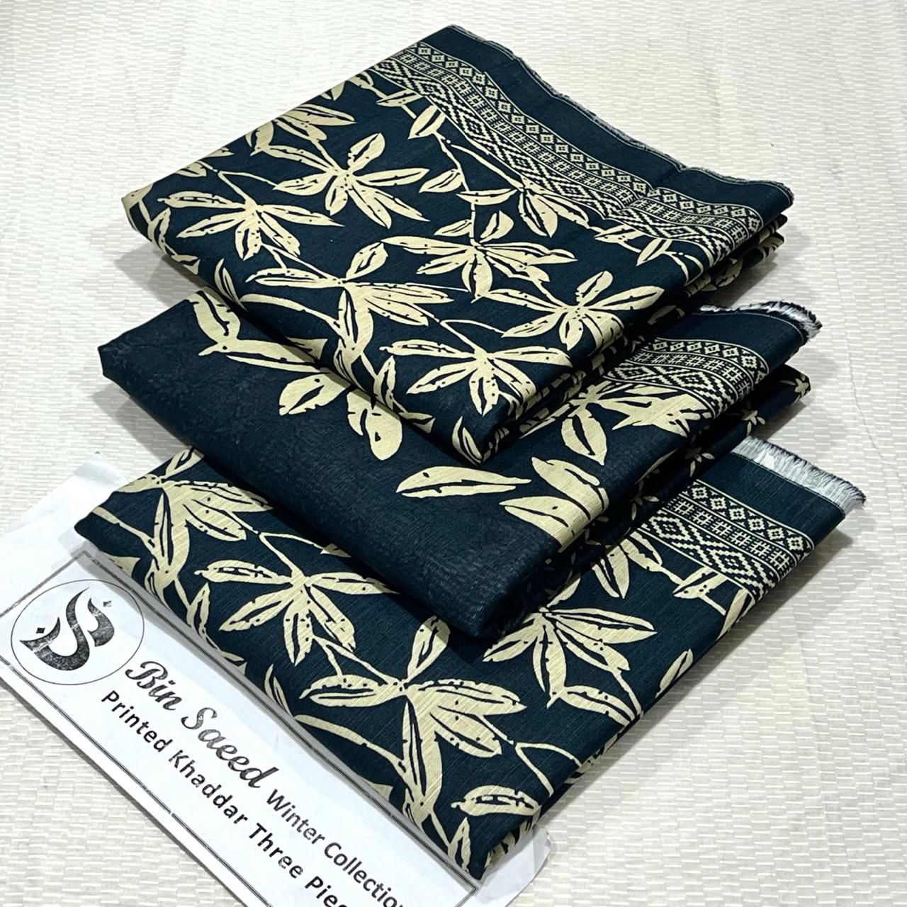 Bin Saeed Khaddar Printed Unstitched 3Piece D-036