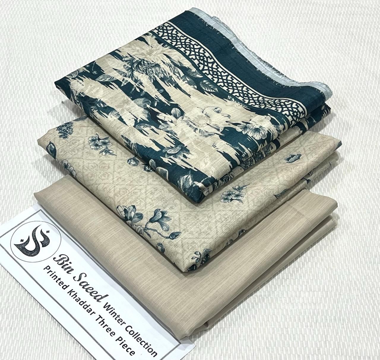Bin Saeed Khaddar Printed Unstitched 3Piece D-039