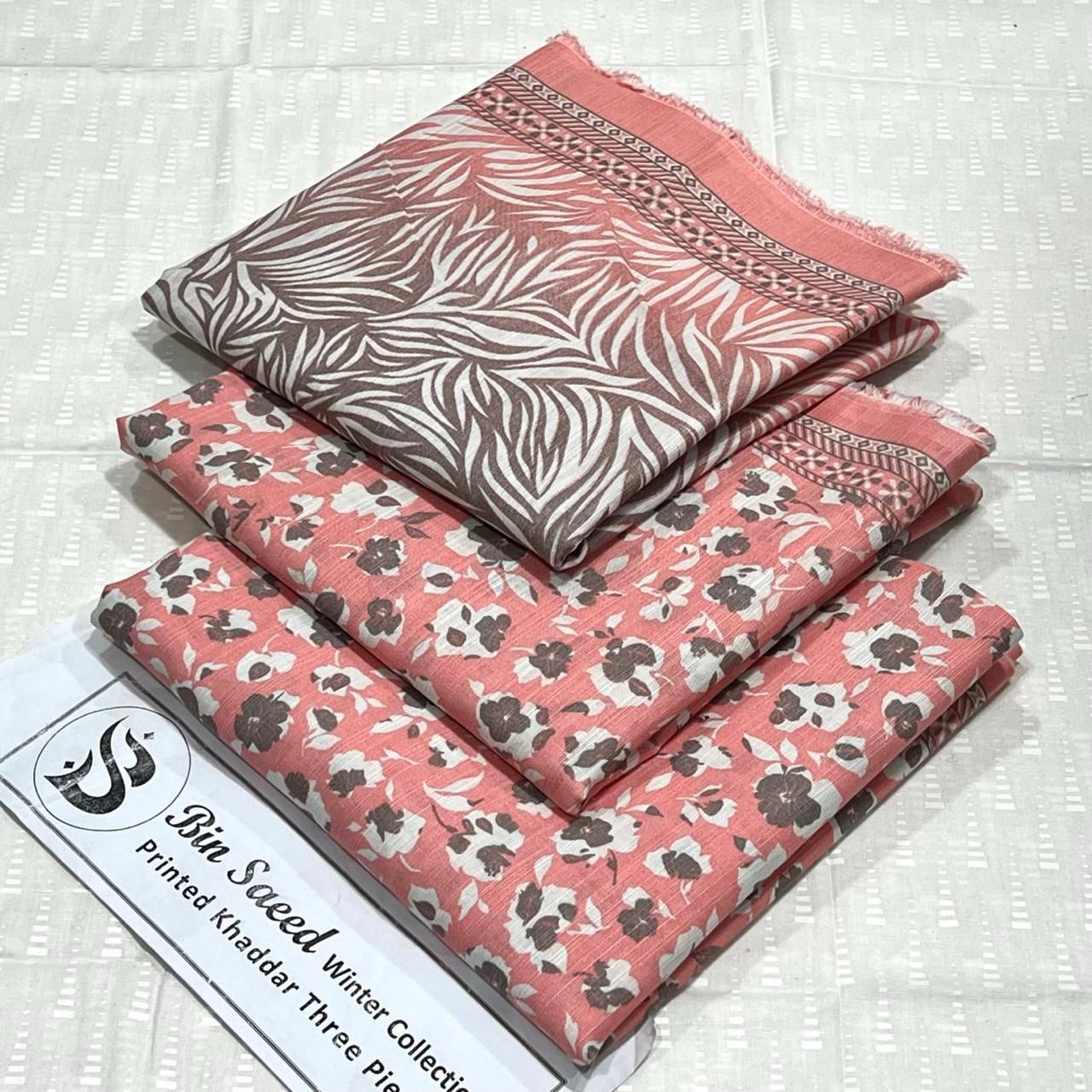 Bin Saeed Khaddar Printed Unstitched 3Piece D-047
