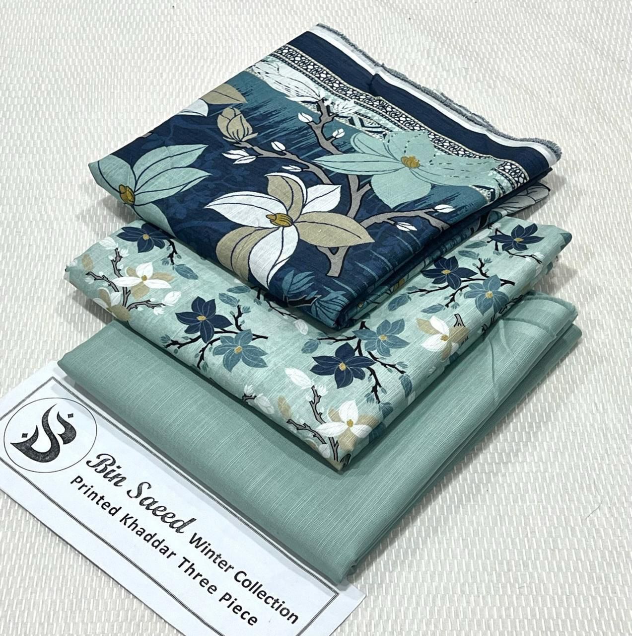 Bin Saeed Khaddar Printed Unstitched 3Piece D-061